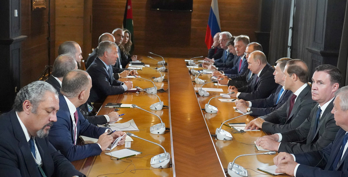 King holds talks with Russian president