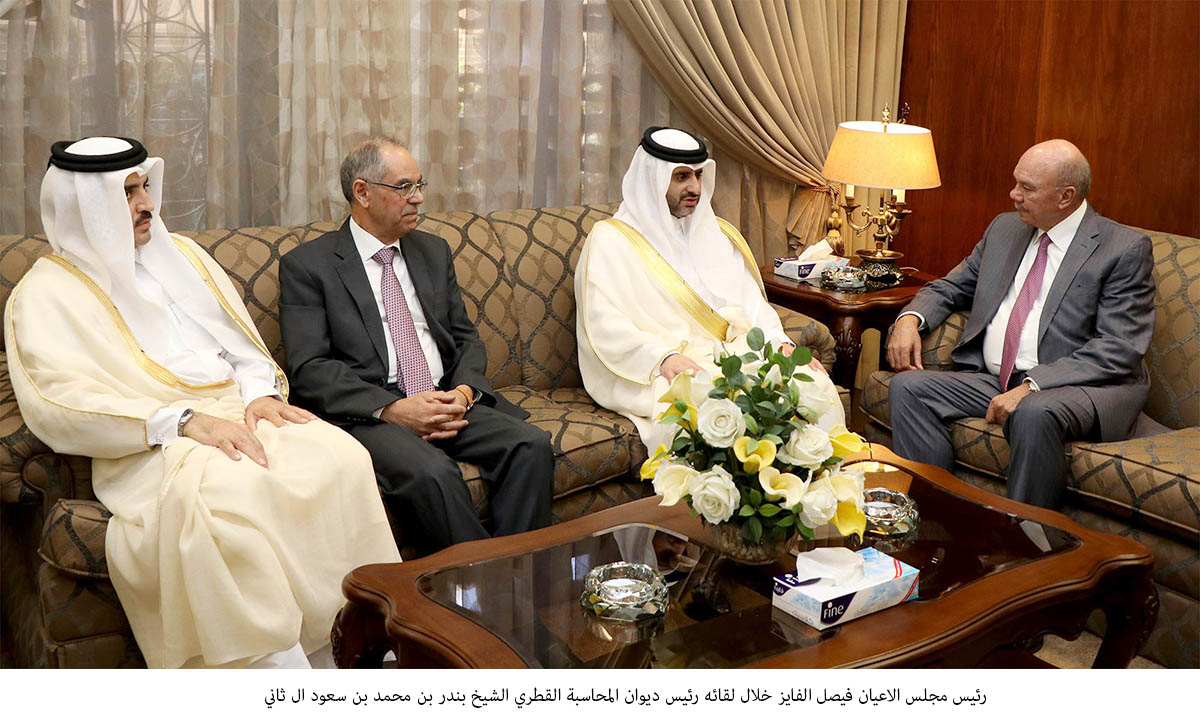 Senate president meets president of Qatari Audit Bureau