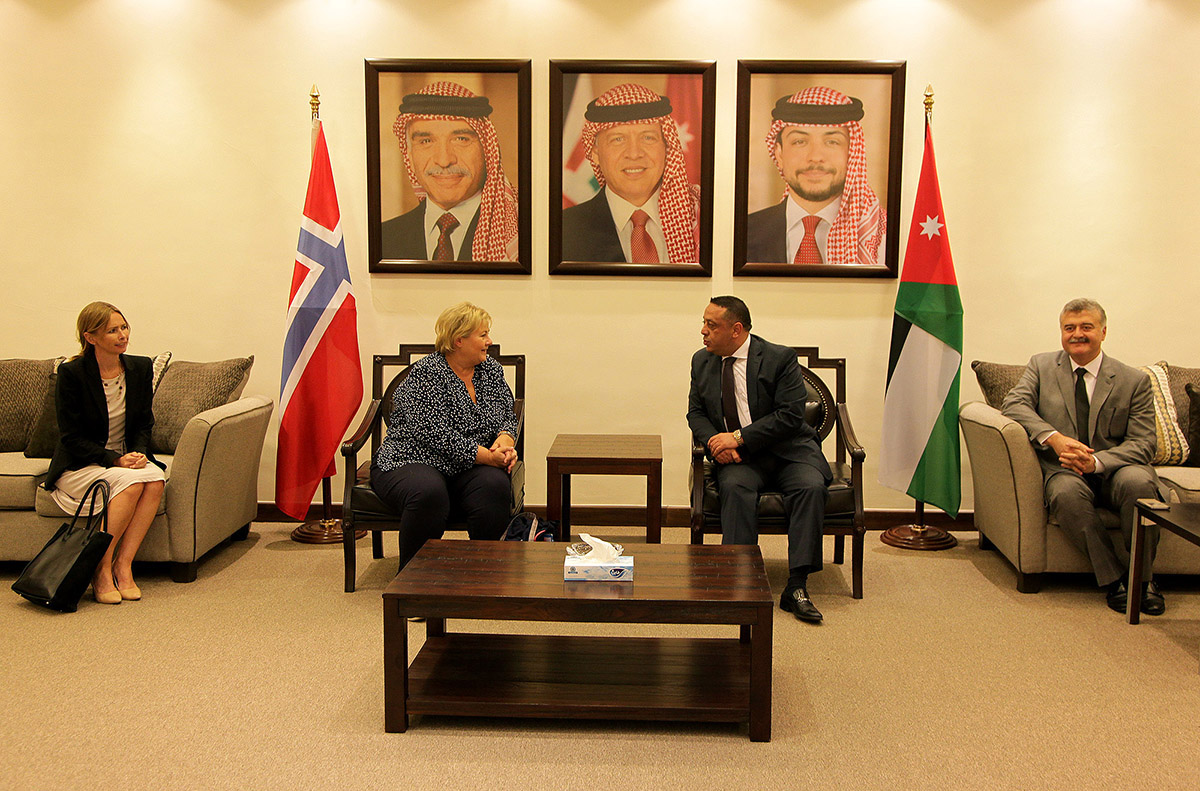 Norwegian PM arrives in Amman
