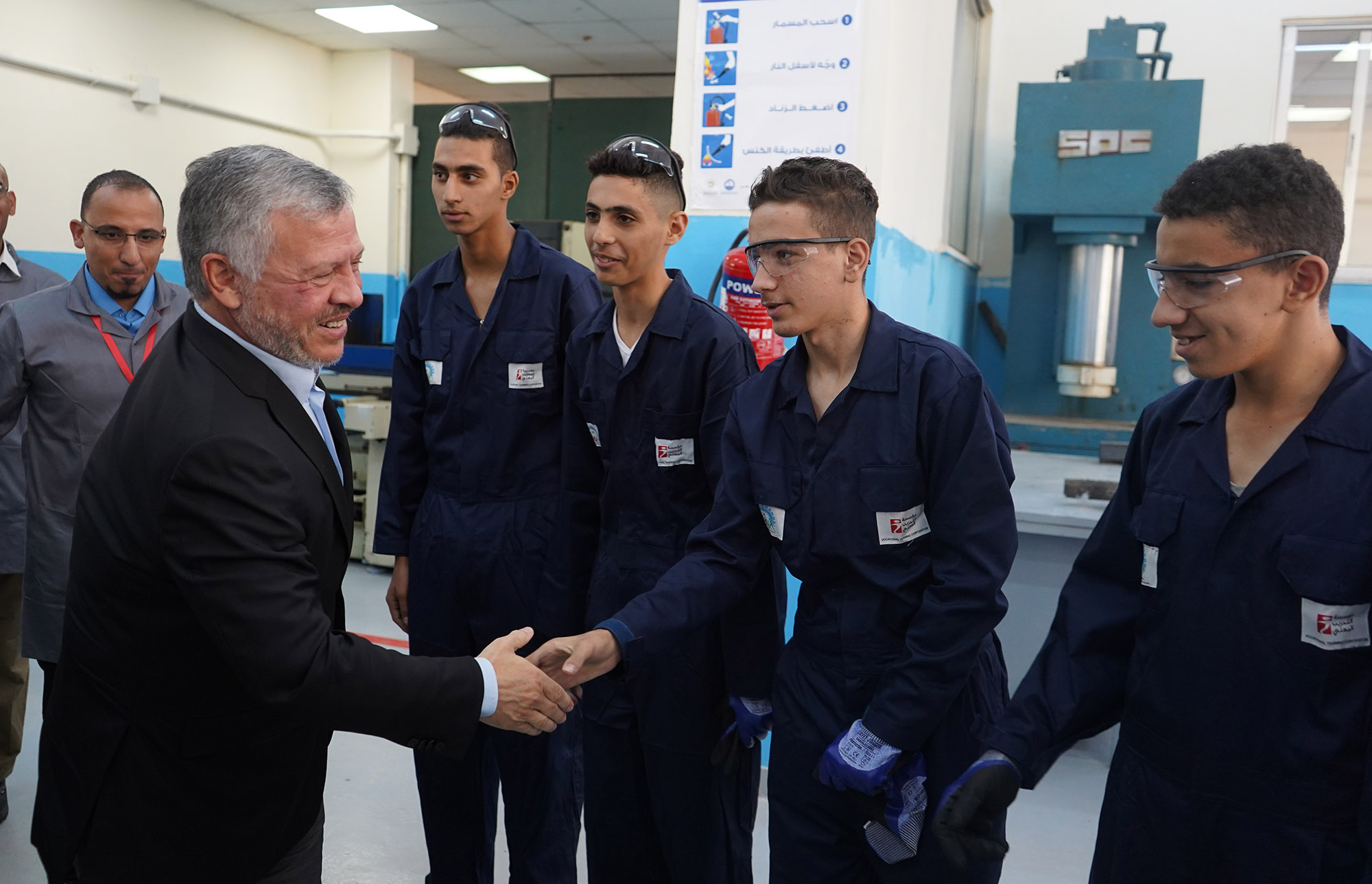 King visits Marka Vocational Training Institute