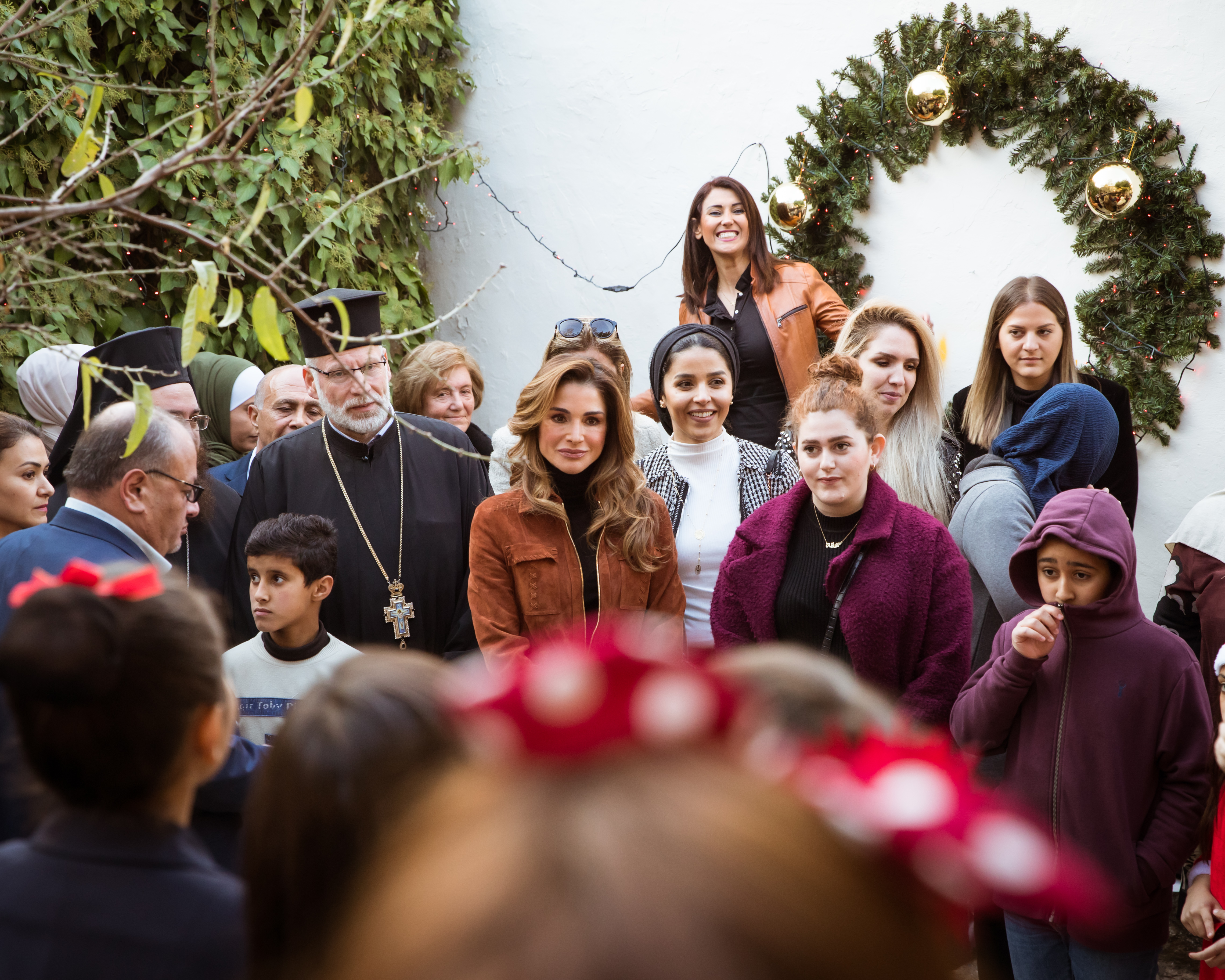 Queen Rania Takes Part in Christmas Festivities in Fuheis