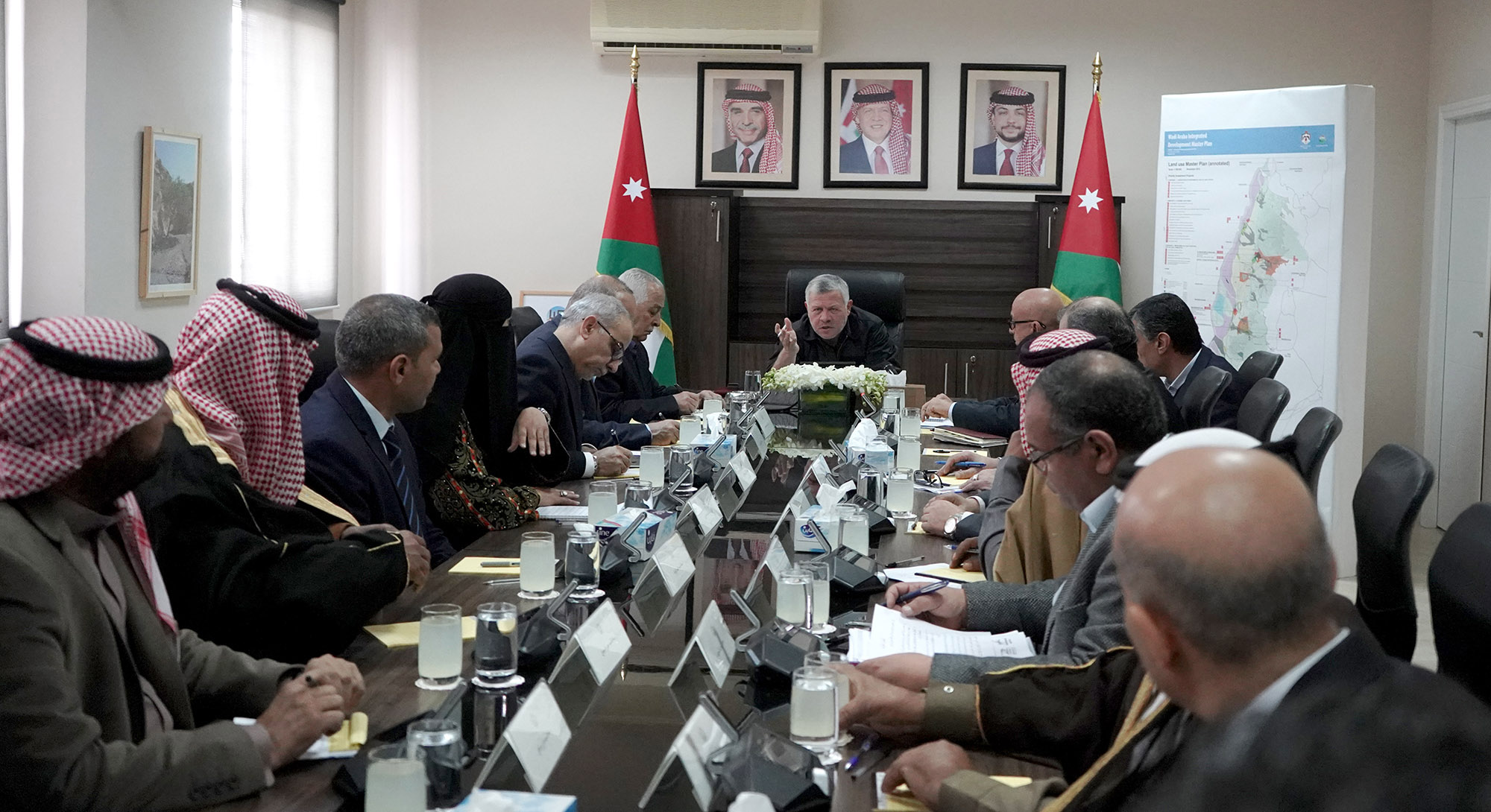 King meets with Wadi Araba Development Company team, local community members