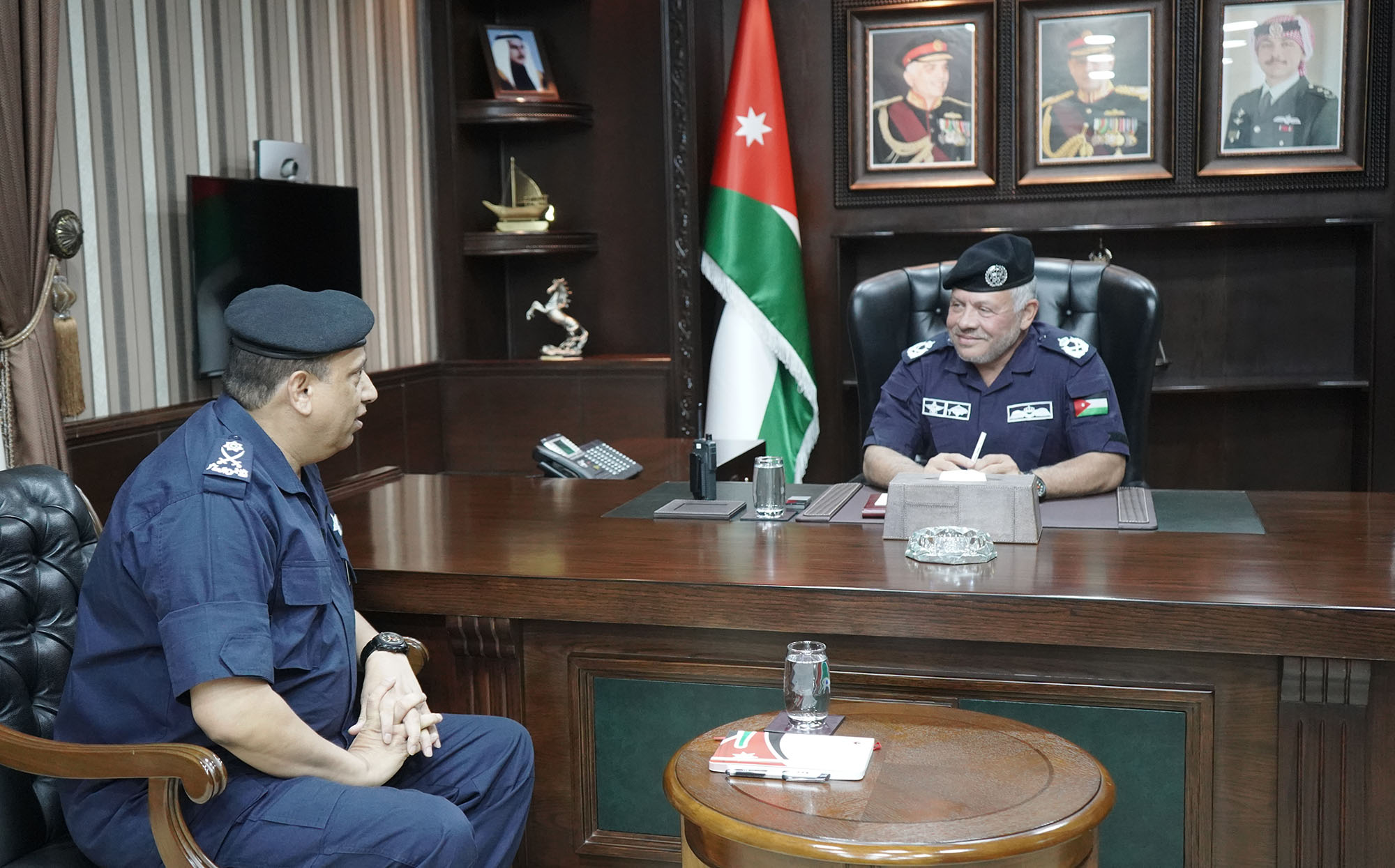 King visits PSD, urges expediting merger of security agencies