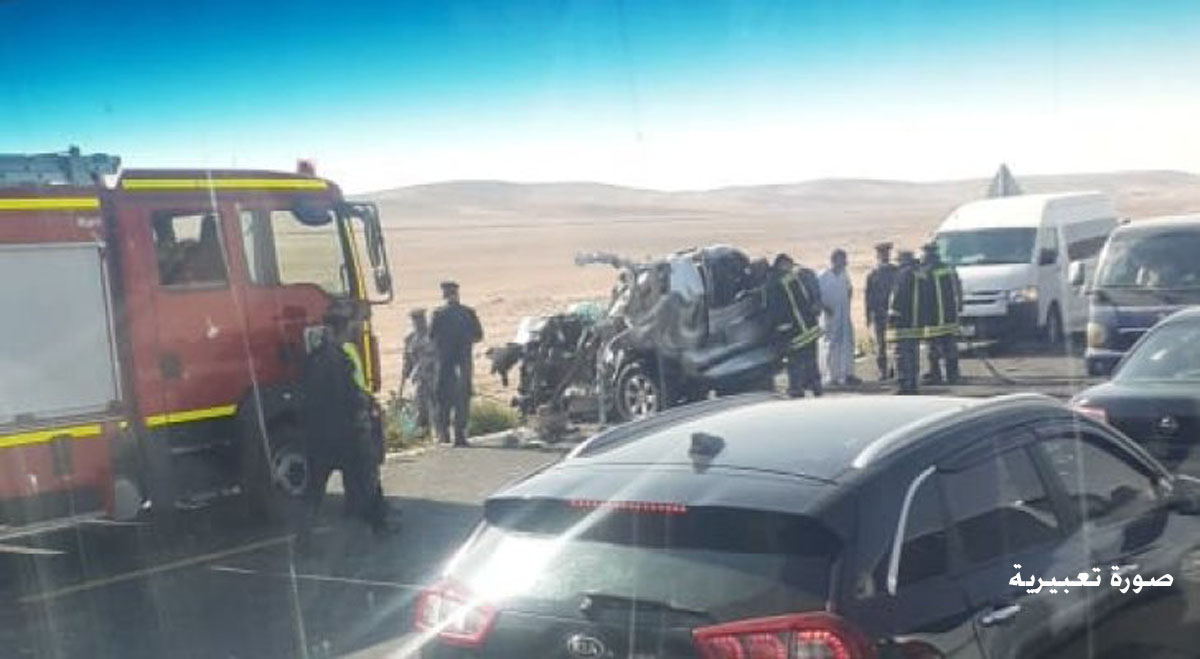 Desert highway collision kills four people