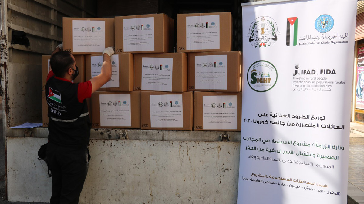 JHCO, agriculture ministry distribute baskets to poor families