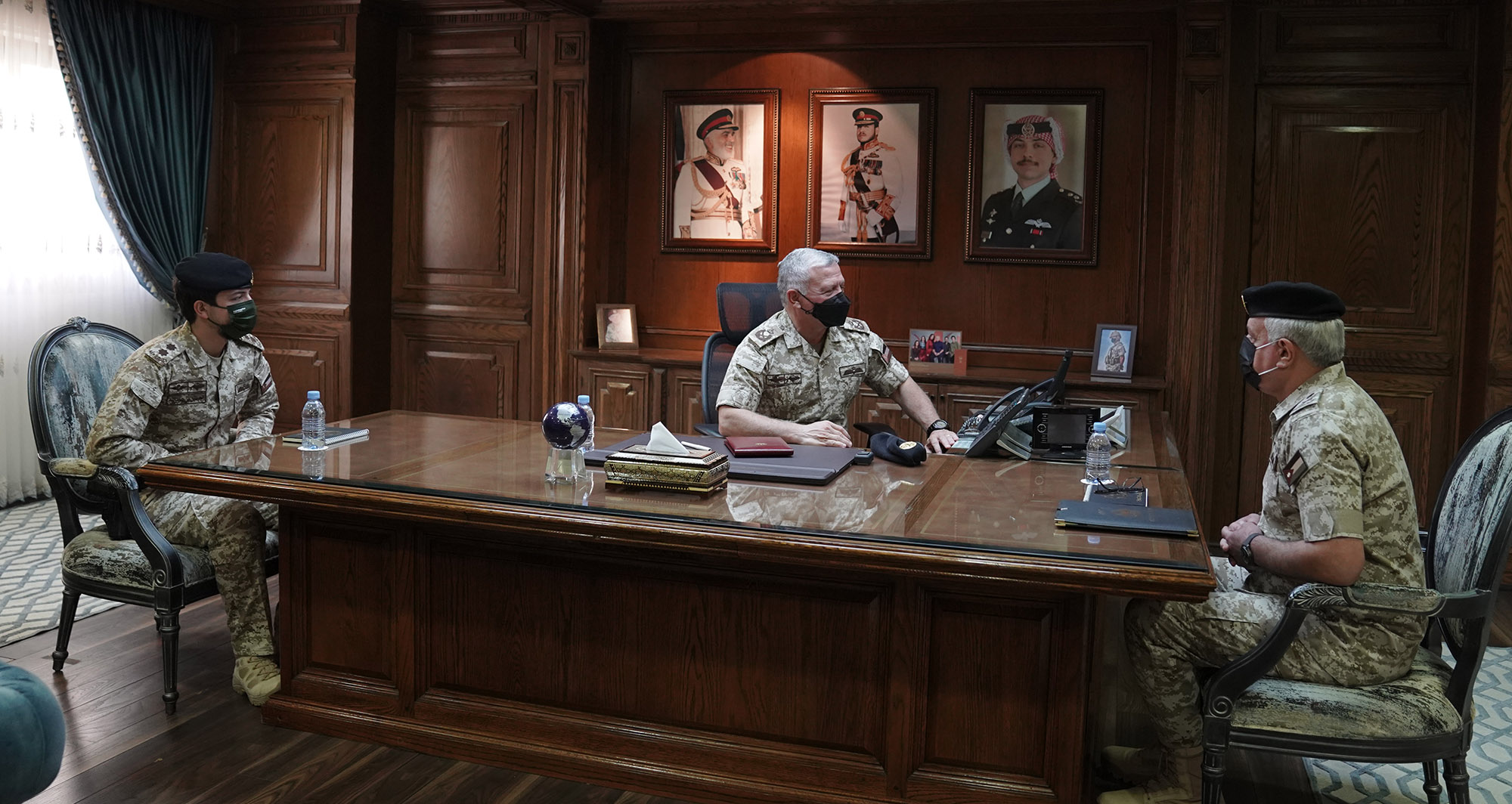 King visits army headquarters