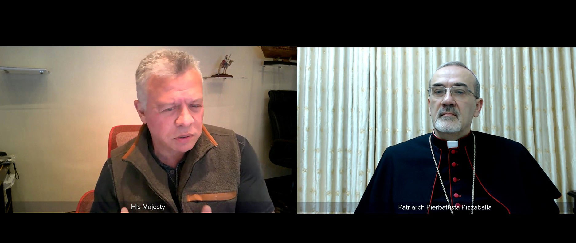 King congratulates Archbishop Pierbattista Pizzaballa on his appointment as Latin Patriarch of Jerusalem