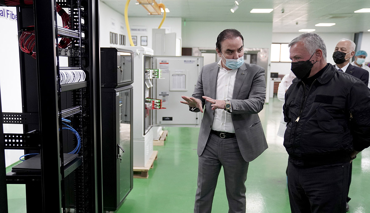 King visits fibre-optic cables factory, smart farm project