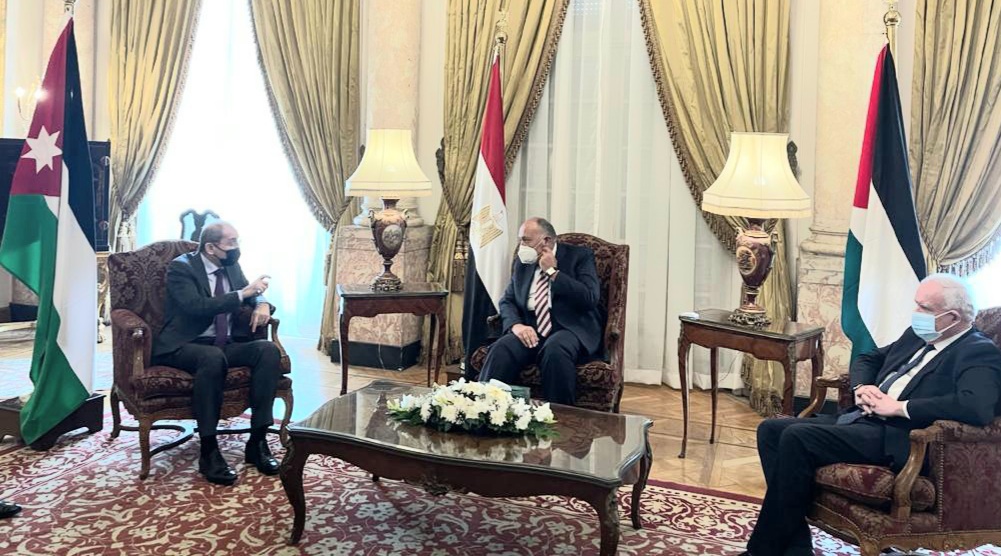 FM holds consultative talks with Egyptian, Palestinian counterparts