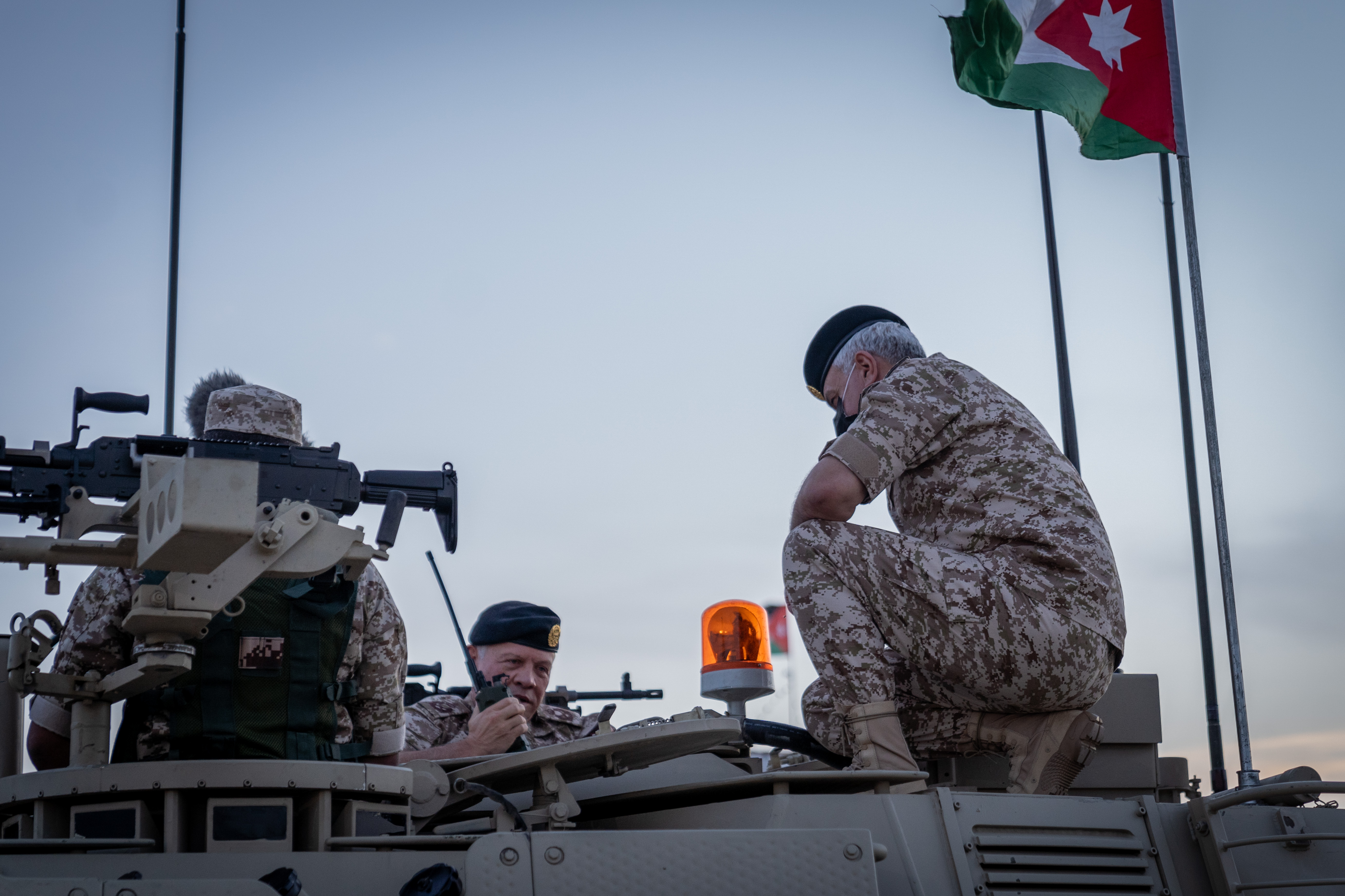 King inspects newly in-service Centauro tank