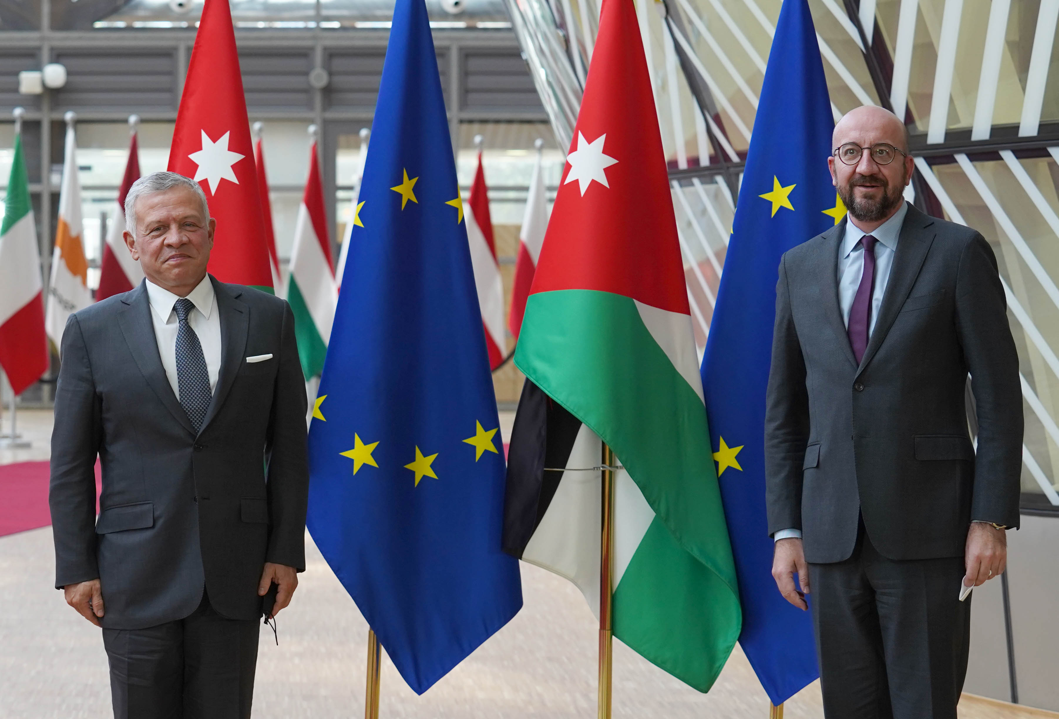 King meets European Council, European Commission presidents