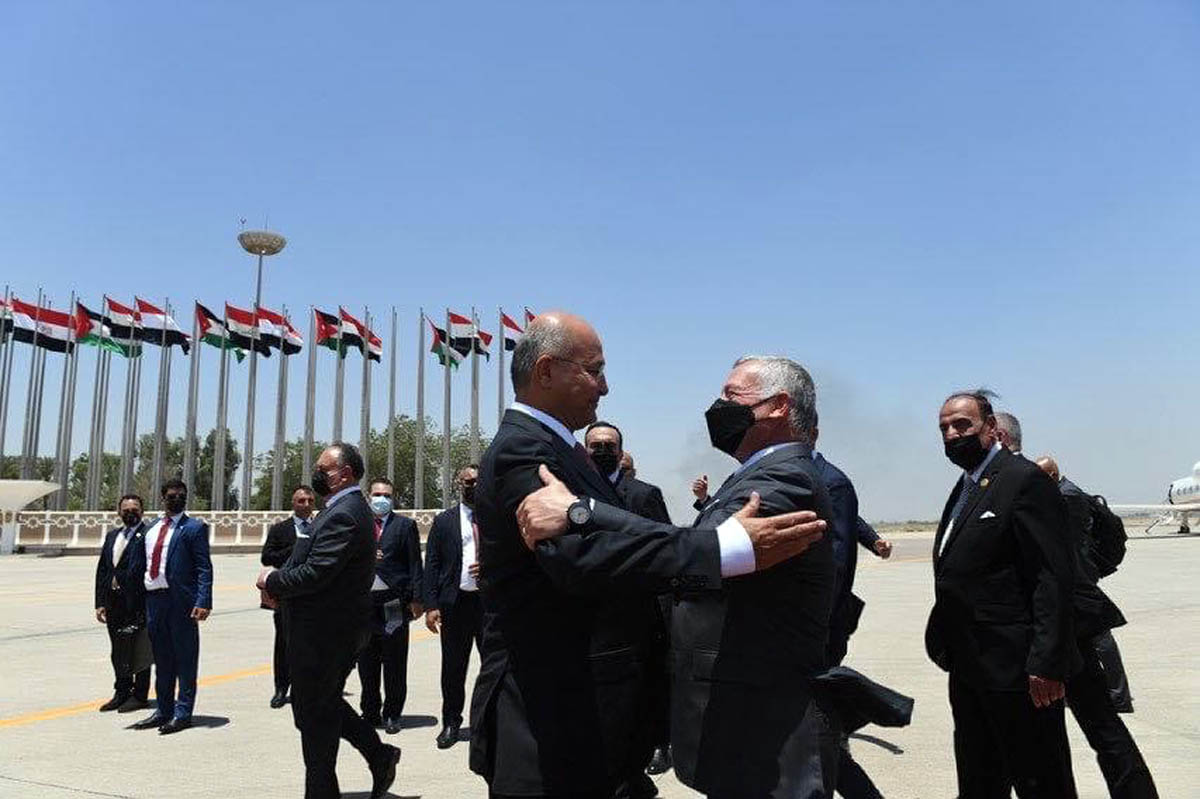 King arrives in Baghdad, meets with Iraqi president