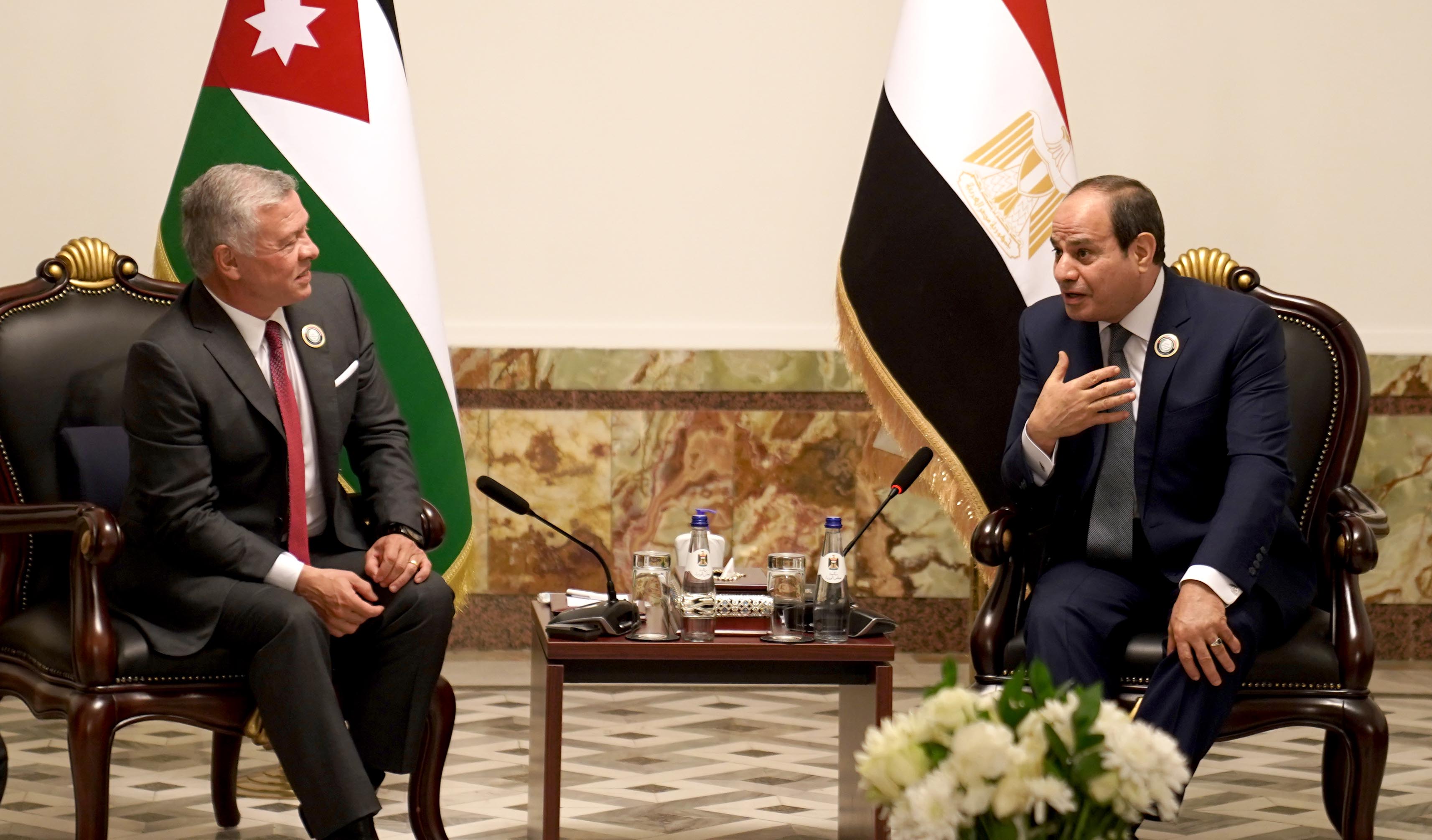 King meets Egypt president in Baghdad