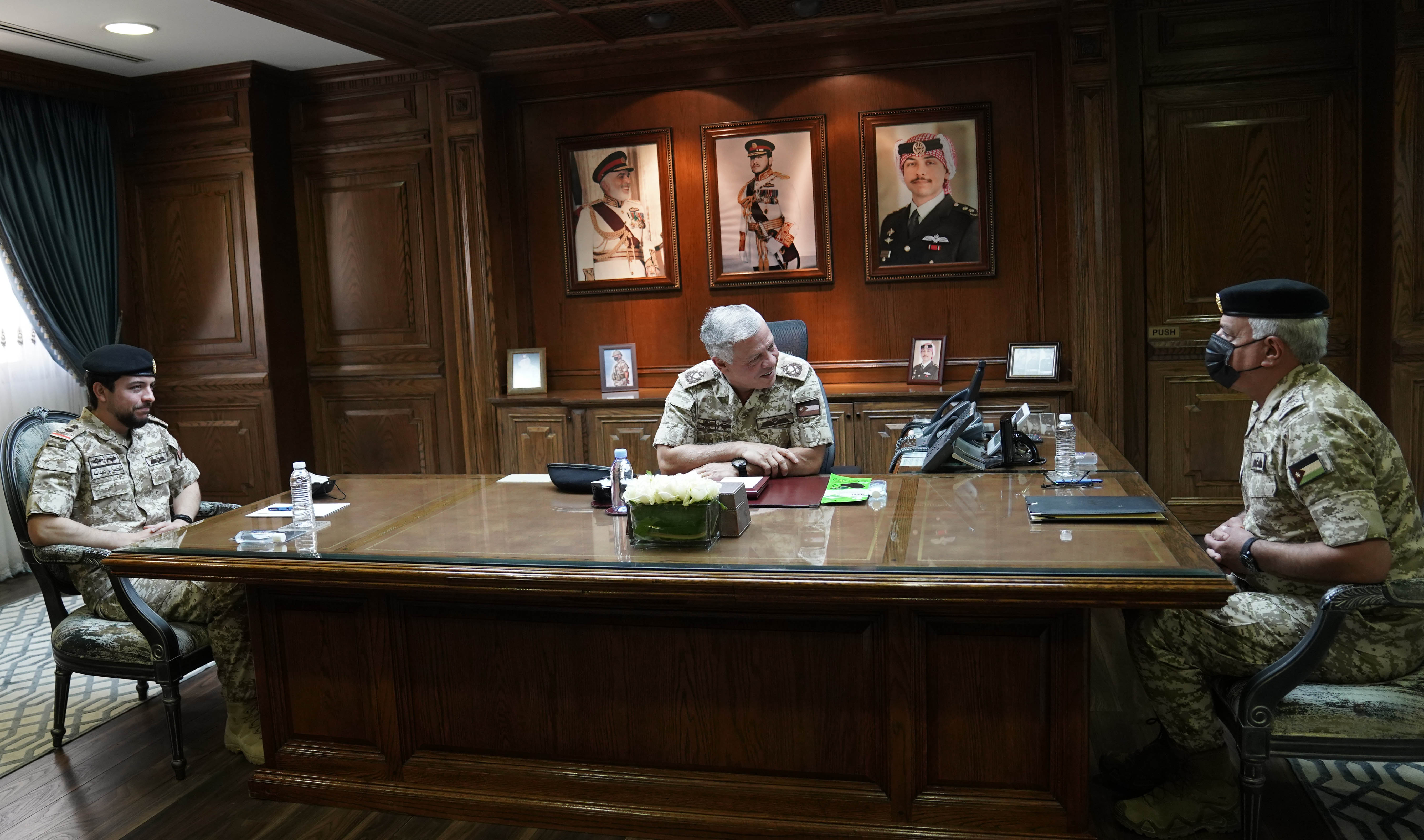 King visits army headquarters