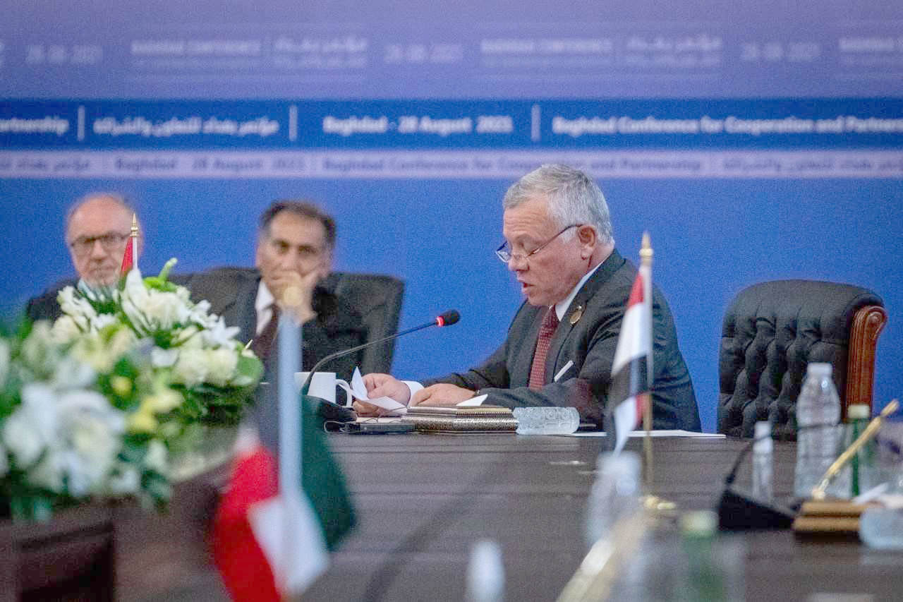 King at Baghdad conference: Iraq’s prosperity is our prosperity