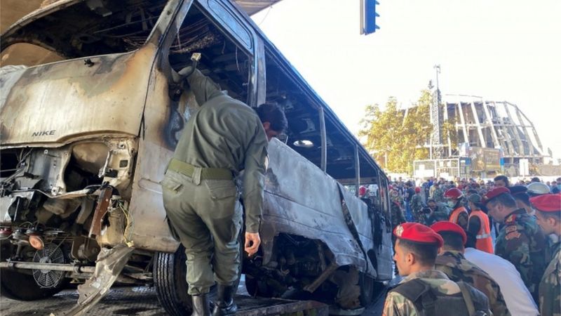 13 killed in Damascus bus bombing