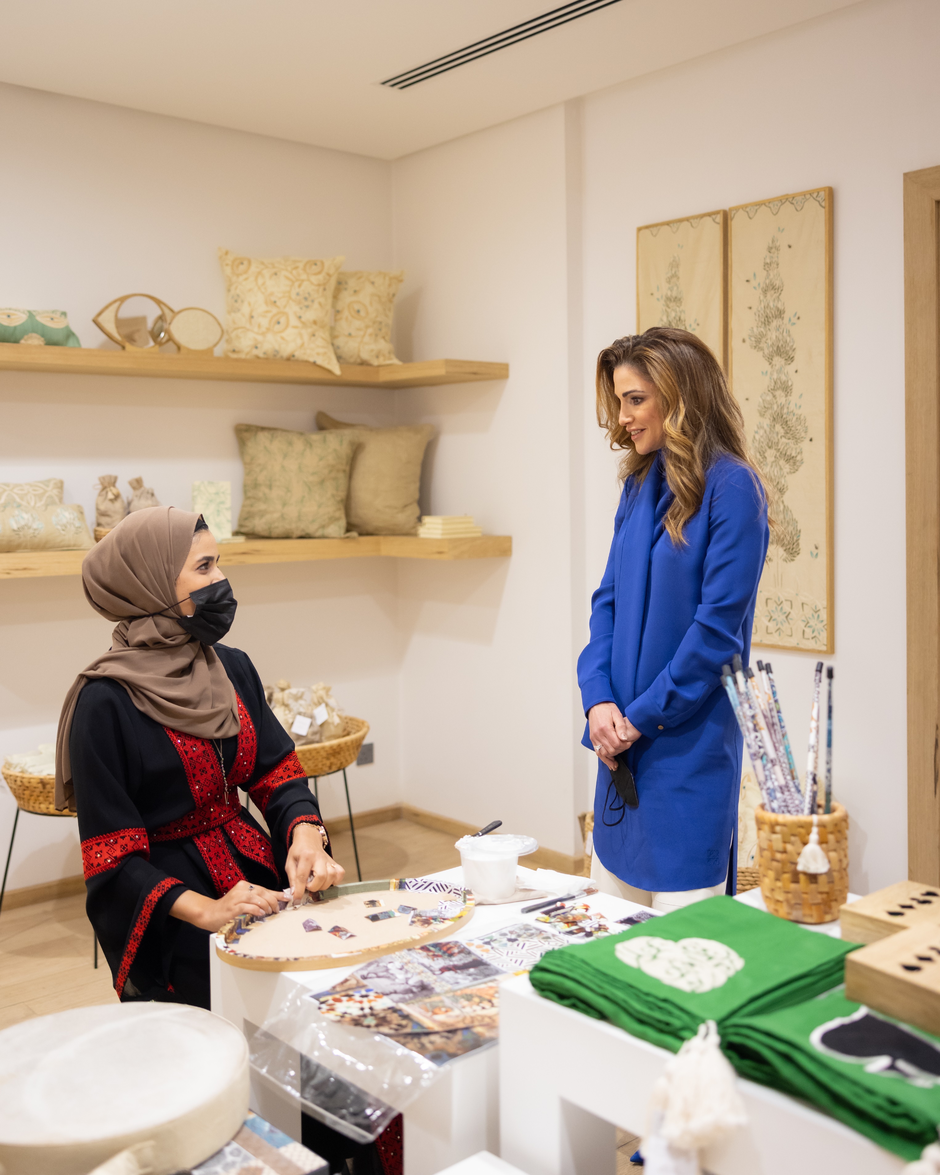 Queen Rania launches 24th Jordan River Designs Handicraft Exhibition