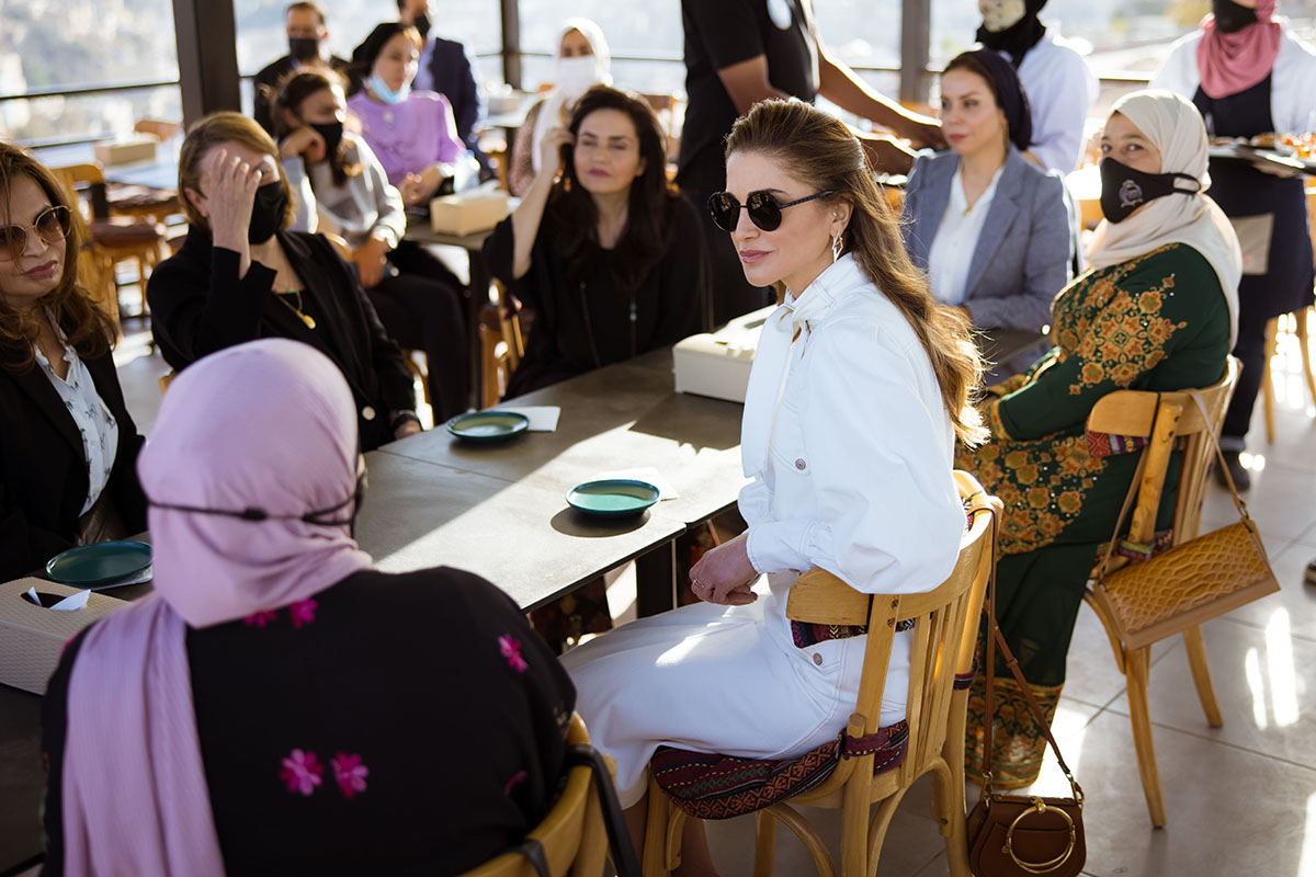 Queen Rania Visits Dar Ne’meh at the Amman Citadel