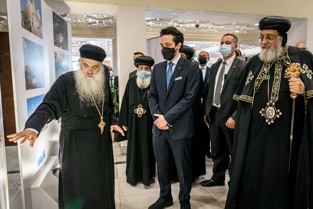 Crown Prince meets Pope Tawadros II of Alexandria, Patriarch of the See of St. Mark