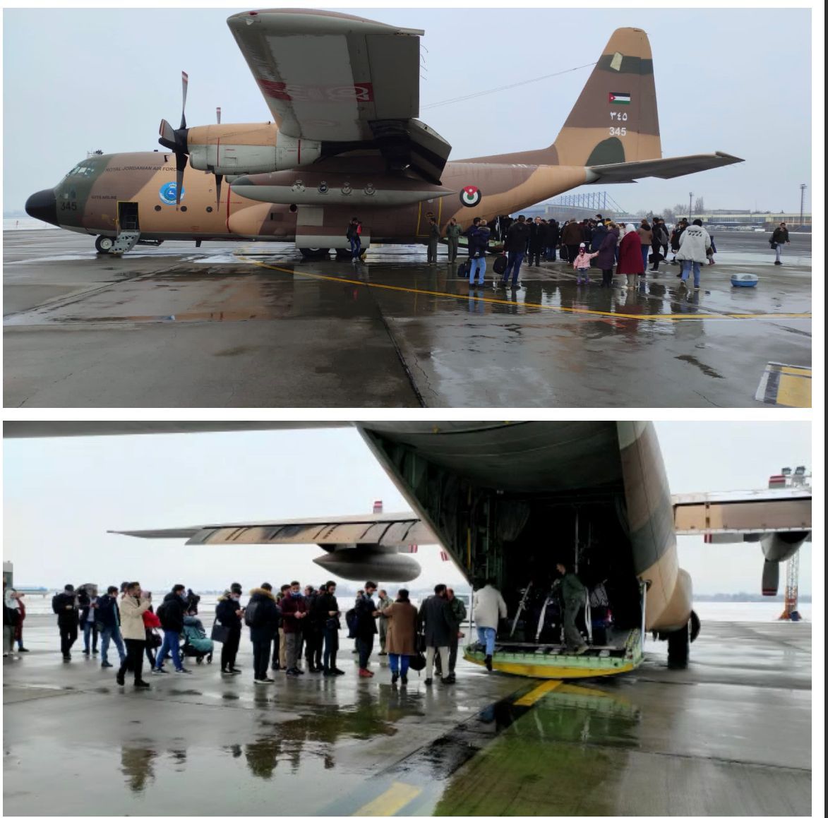 Evacuation aircraft on its way to Jordan from Romania