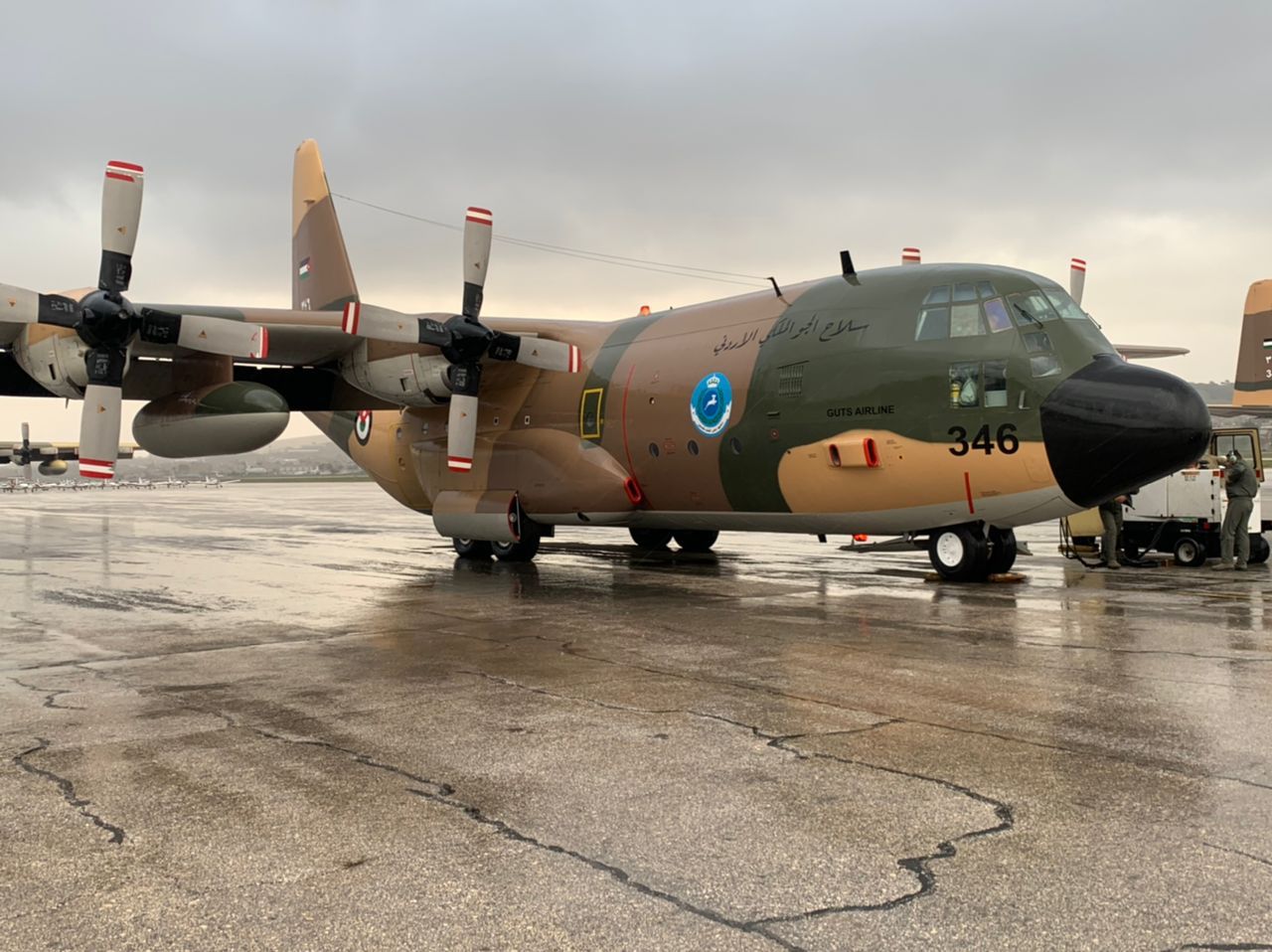 Royal Jordanian Air Force plane arrives in Warsaw