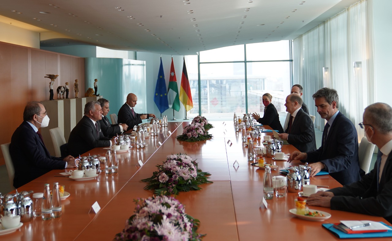 King holds talks with Chancellor Scholz, thanks Germany for supporting Jordan’s development efforts