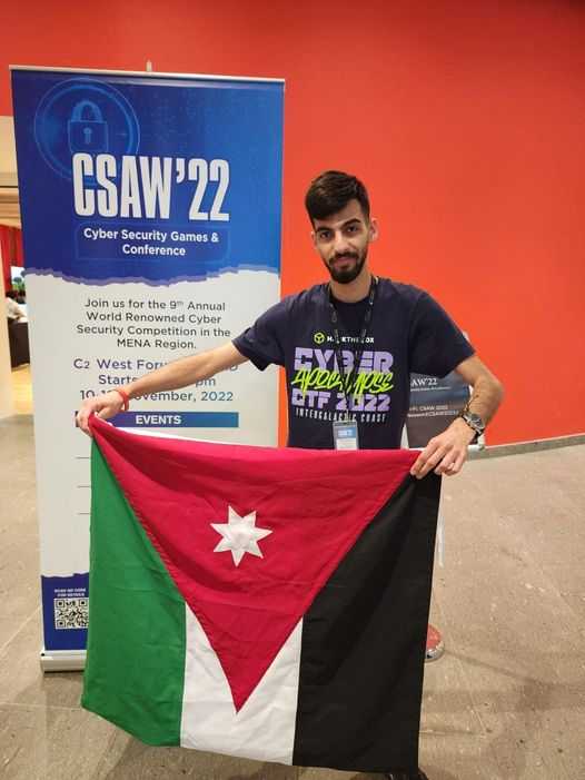 عبدالرحيم الأول على مستوى الأردن بمسابقة عالمية للأمن السيبراني