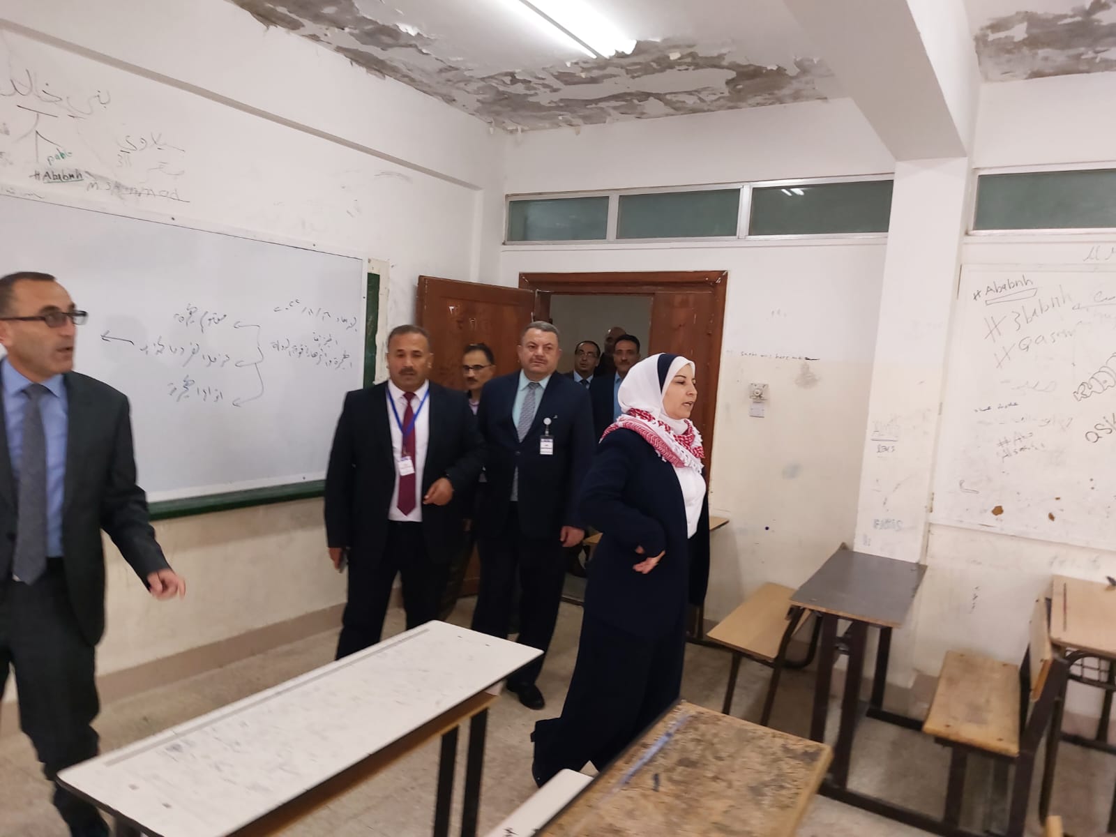 تصدعات بمدرسة خالد بن الوليد في إربد تنتظر تقرير الجمعية العلمية الملكية