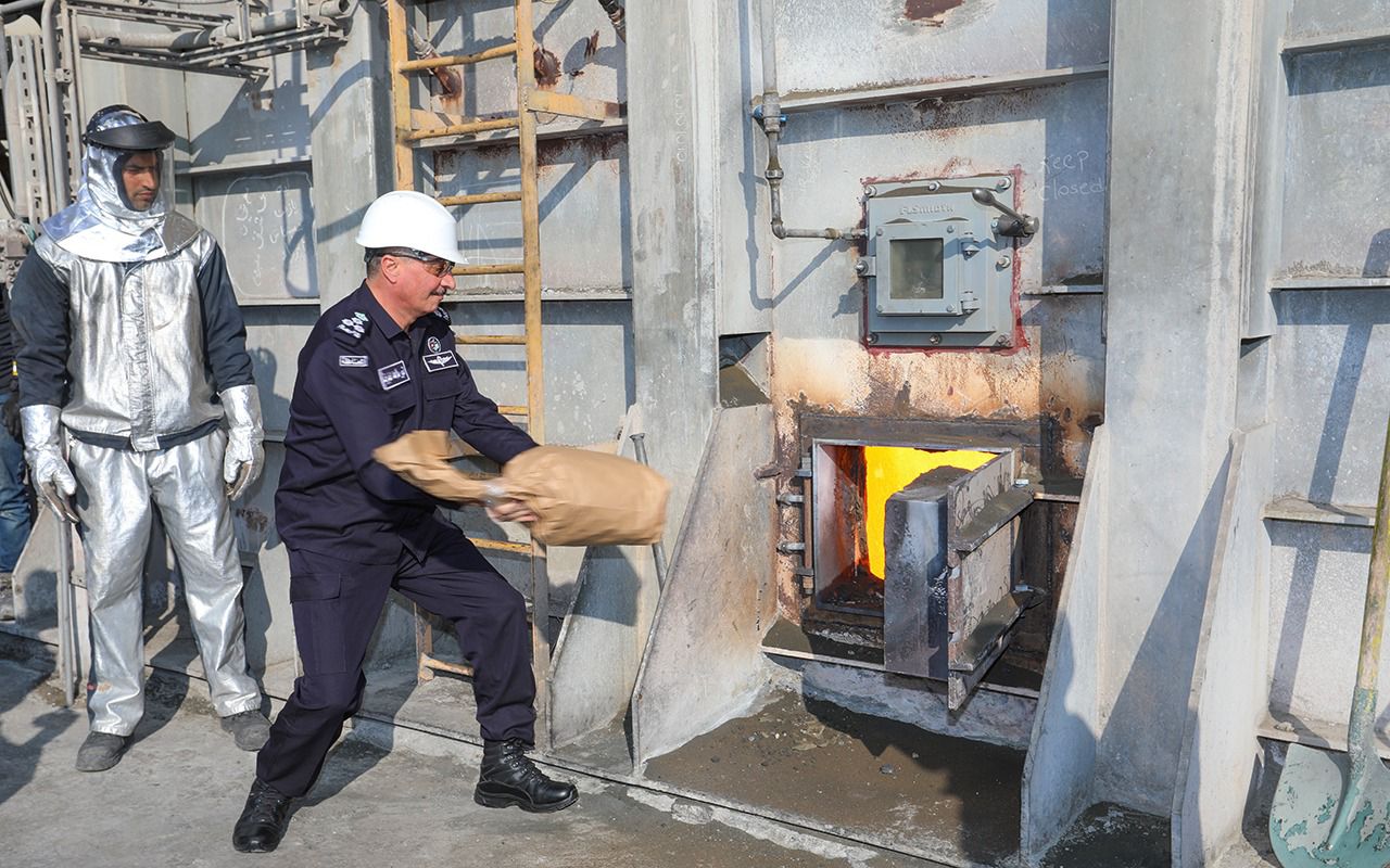 الأمن العام تتلف كميات مخدرات ضبطت في 490 قضية