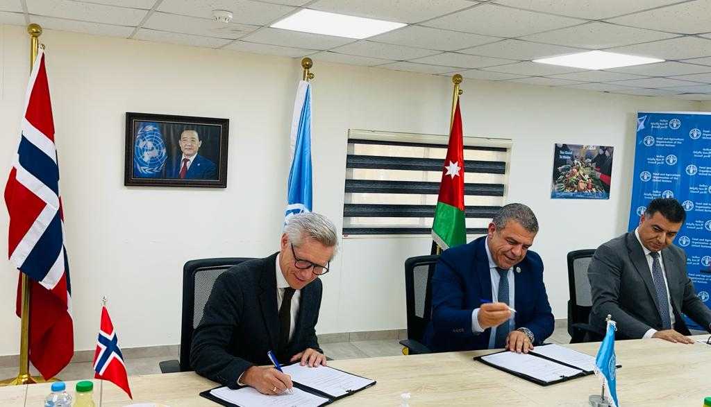 شراكة بين النرويج والفاو لتعزيز استدامة الأمن الغذائي وفرص العمل بالأردن