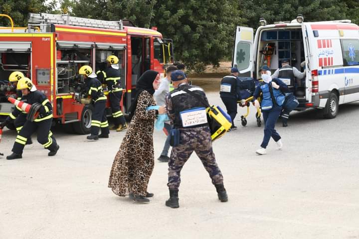 تمرين وهمي لاخلاء اصابات متعددة بجامعة العلوم والتكنولوجيا