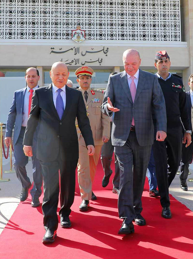 مجلس الأعيان يُجري مُباحثات مع مجلس القيادة الرئاسي اليمني