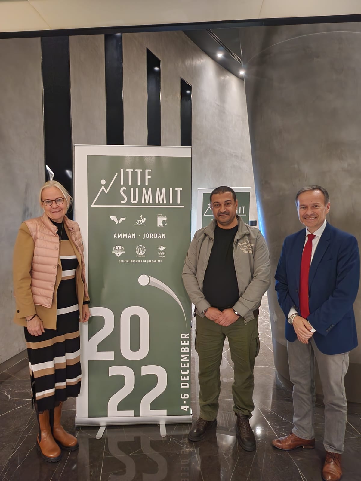 رئيسة الاتحاد الدولي لكرة الطاولة تؤكد اعتزازها بتطور  الاتحاد الأردني