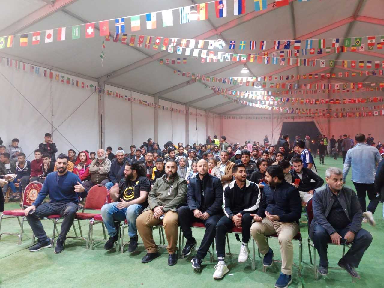 جمعية قطر الخيرية تفتتح خيمة ملتقى فعاليات كأس العالم بمخيم الزعتري