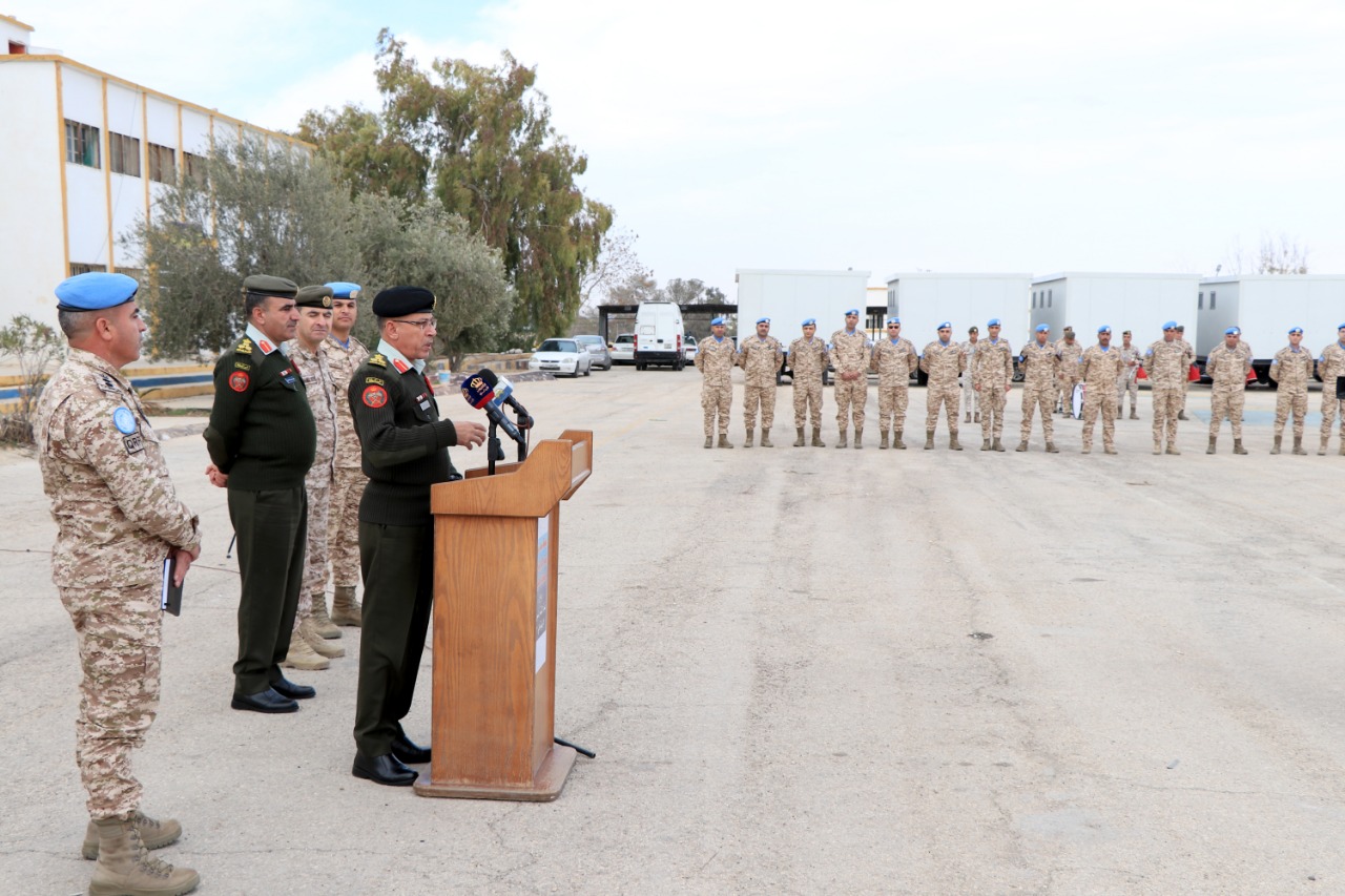 المساعد للعمليات والتدريب يودّع قوة الانتشار السريع الأردنية مالي3..اعادة بديلة