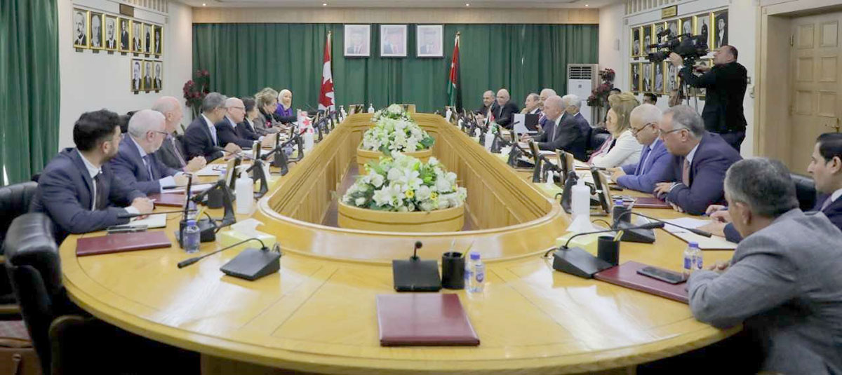 مباحثات رسمية أردنية كندية في مجلس الأعيان