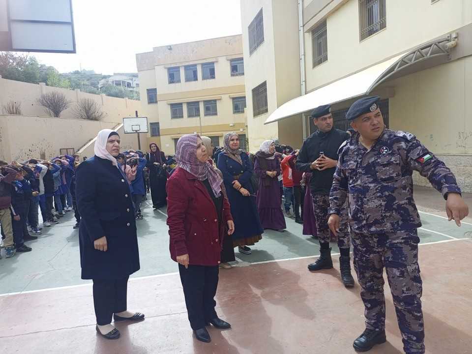 عجلون: تمرين إخلاء وهمي بمدرسة حطين
