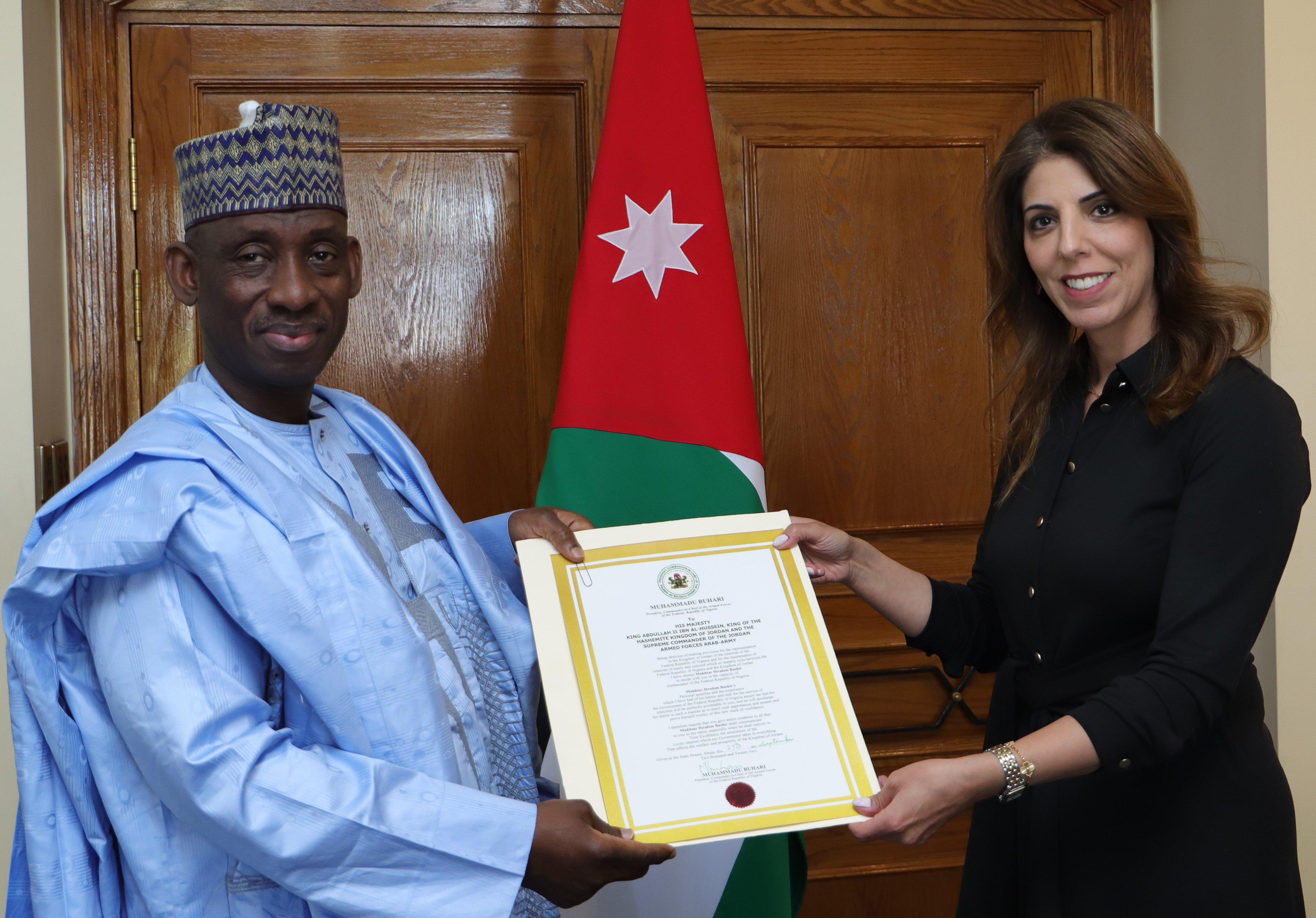 الخارجية تتسلم نسخة من أوراق اعتماد السفير النيجيري