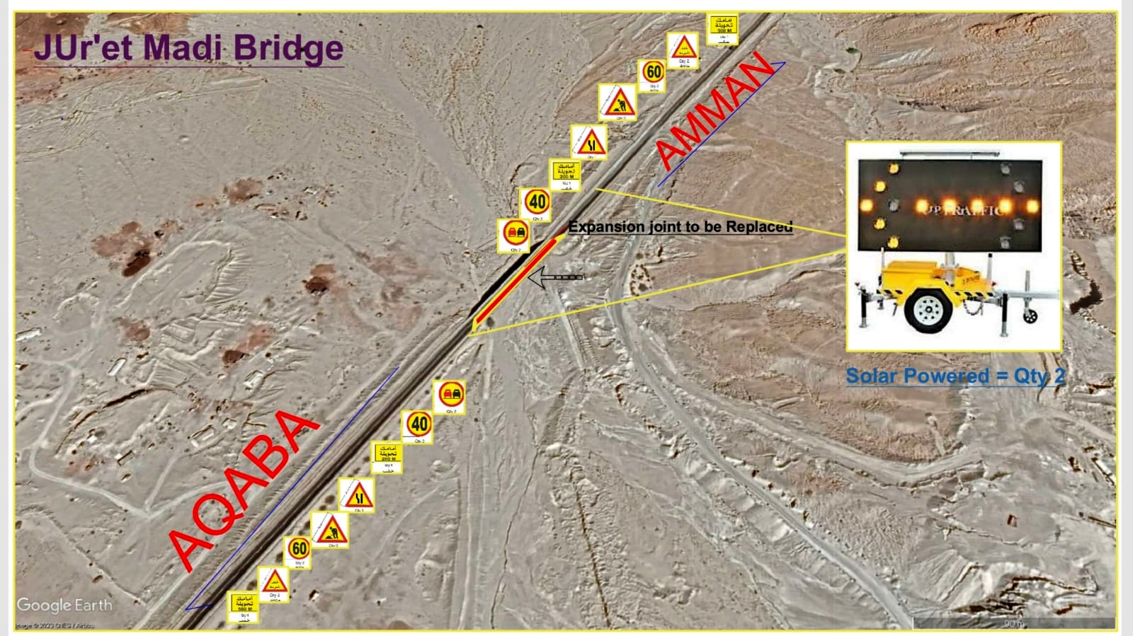 "الأشغال" تبدأ أعمال صيانة جسر وادي جرعة ماضي بالأغوار الجنوبية السبت المقبل