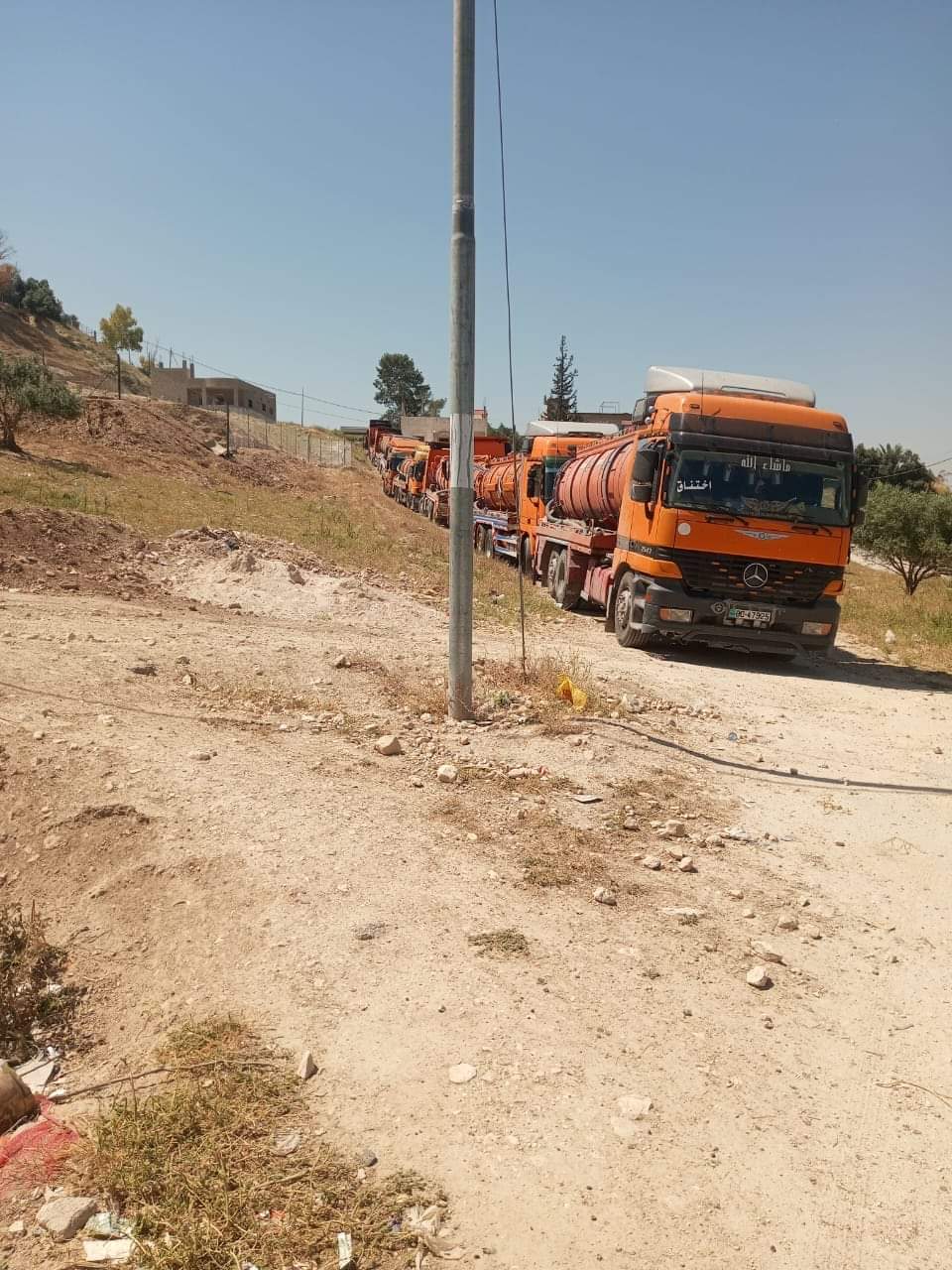 استئناف عمل صهاريج المياه العادمة بألوية غرب إربد