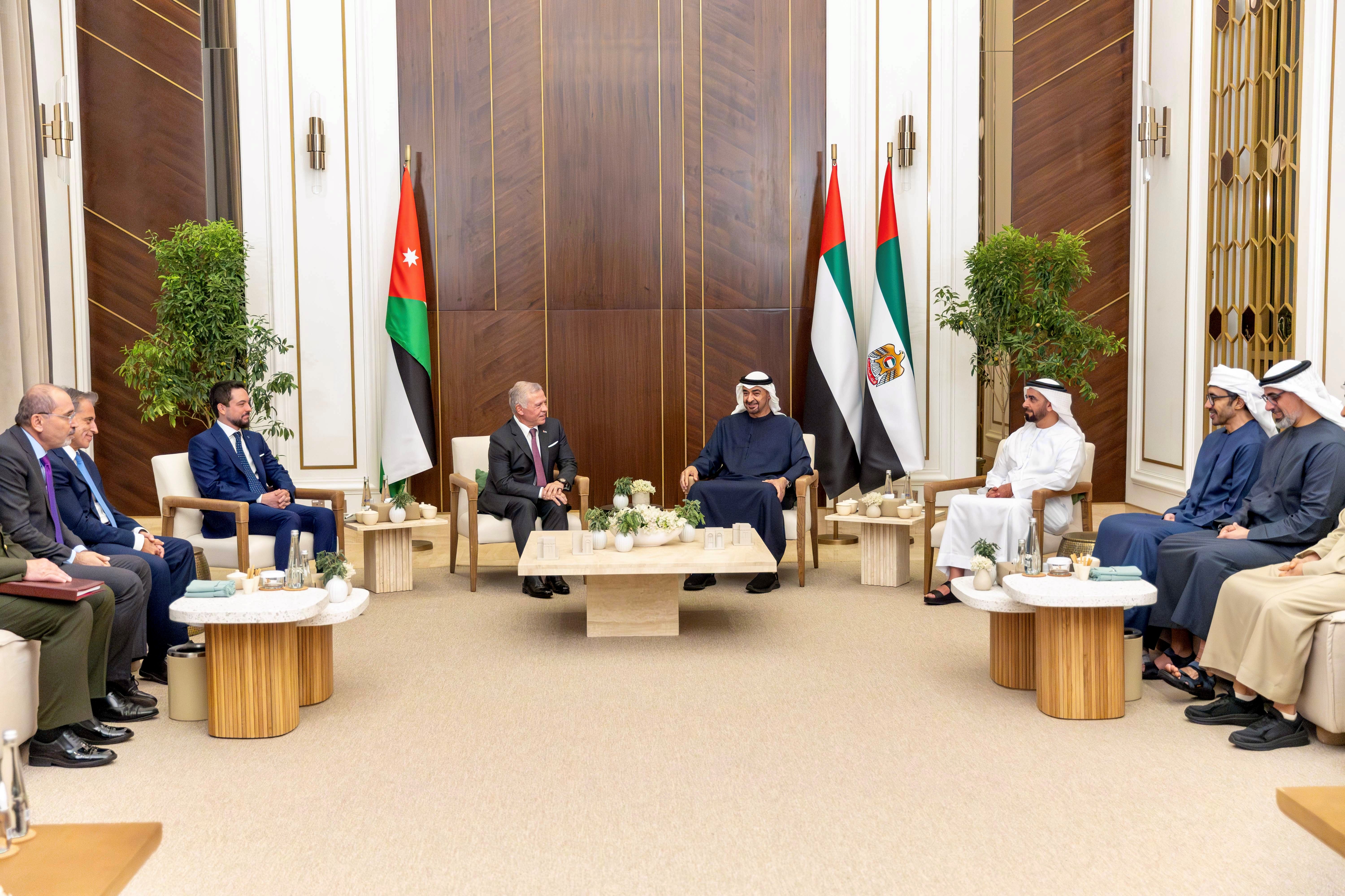 King meets UAE president to discuss developments in Syria, region