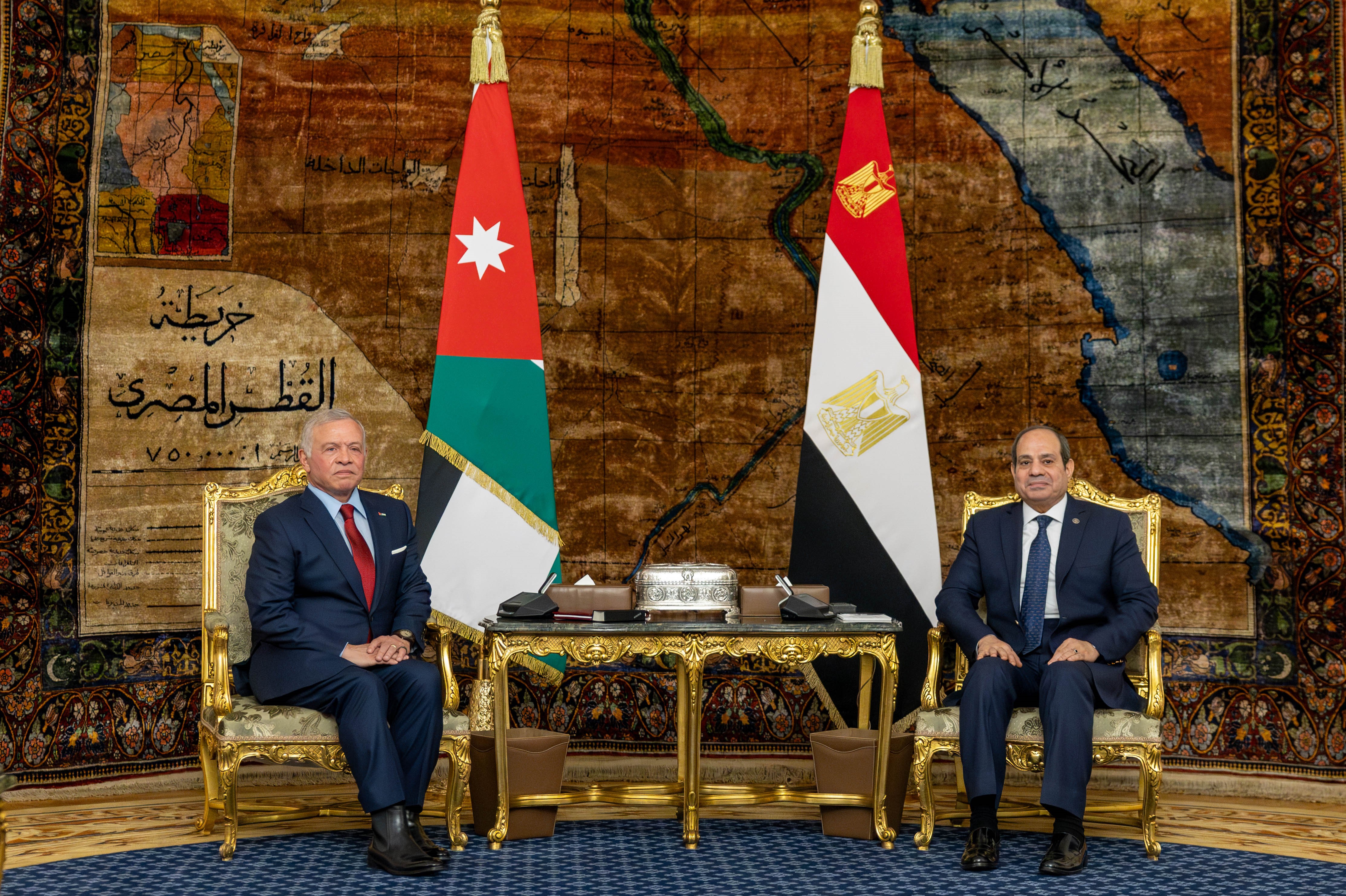 King, Egypt president call for preserving Syria's security, stability, sovereignty