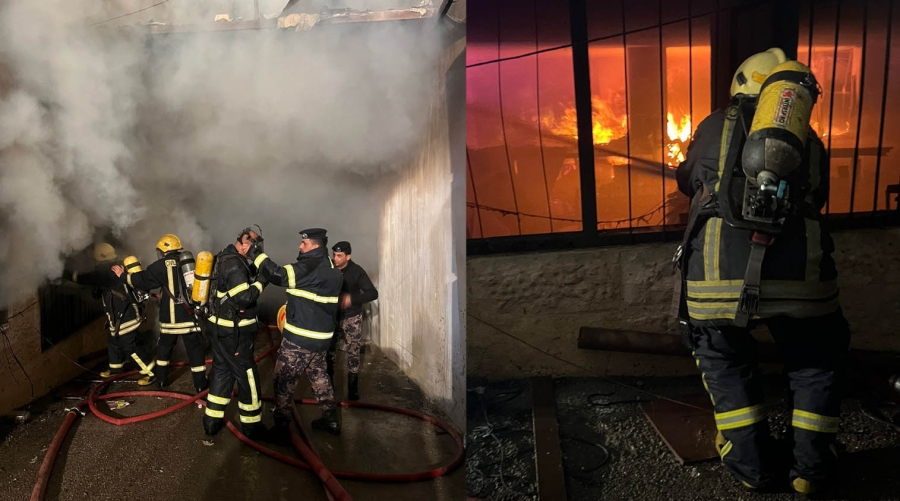Fire Contained at Warehouse in East Amman, No Casualties Reported