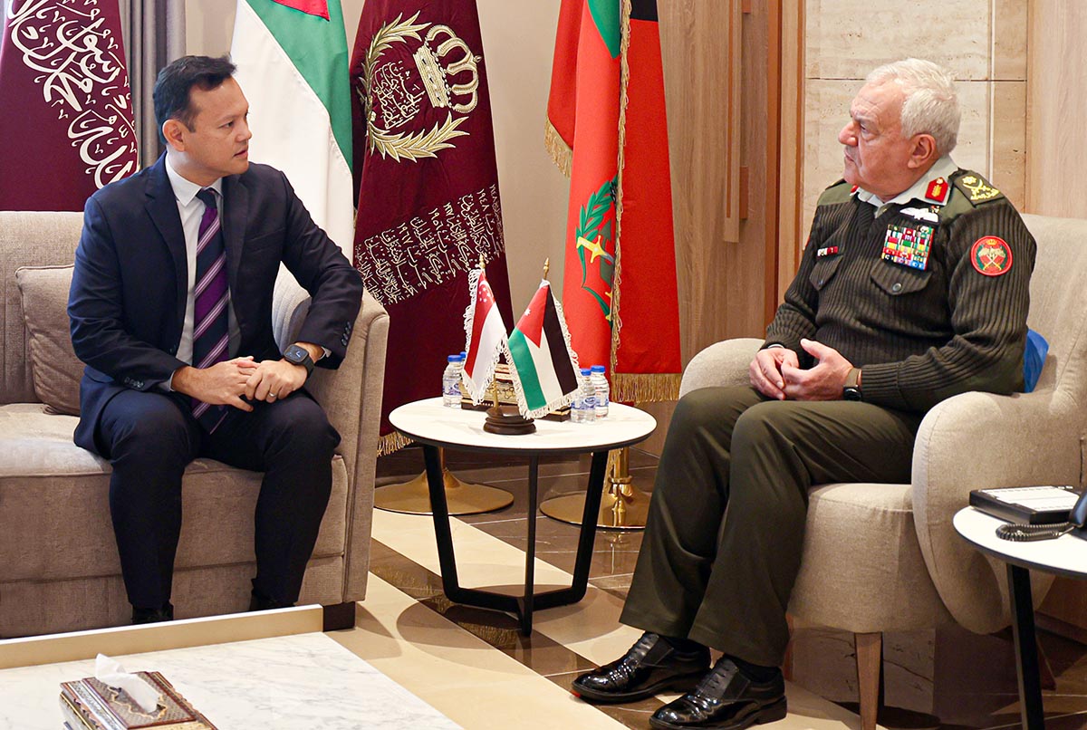 Jordan, Singapore Discuss Military Cooperation, Humanitarian Aid