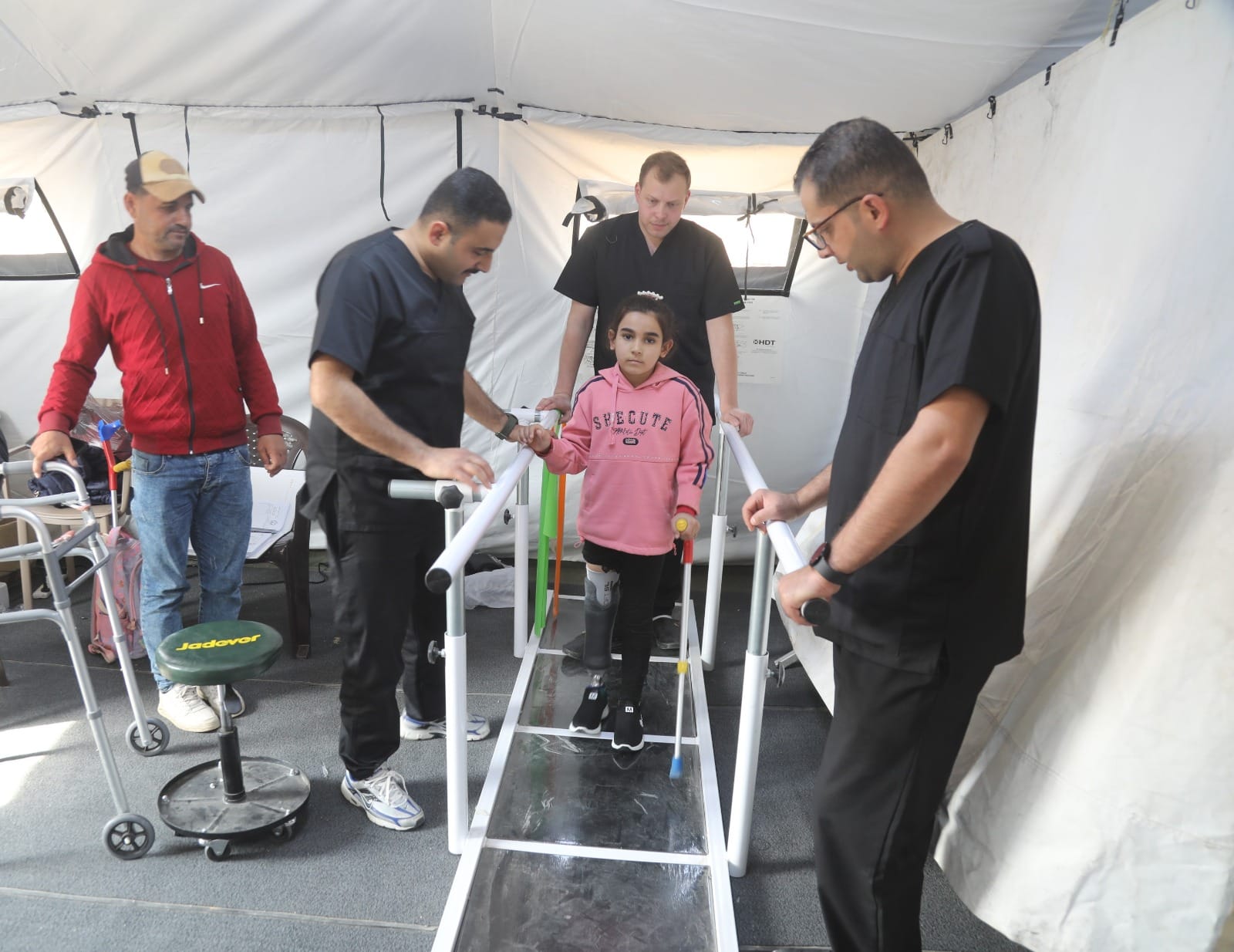 South Gaza 5 Field Hospital Fits Prosthetic Limbs, Offers Rehabilitation to Amputees