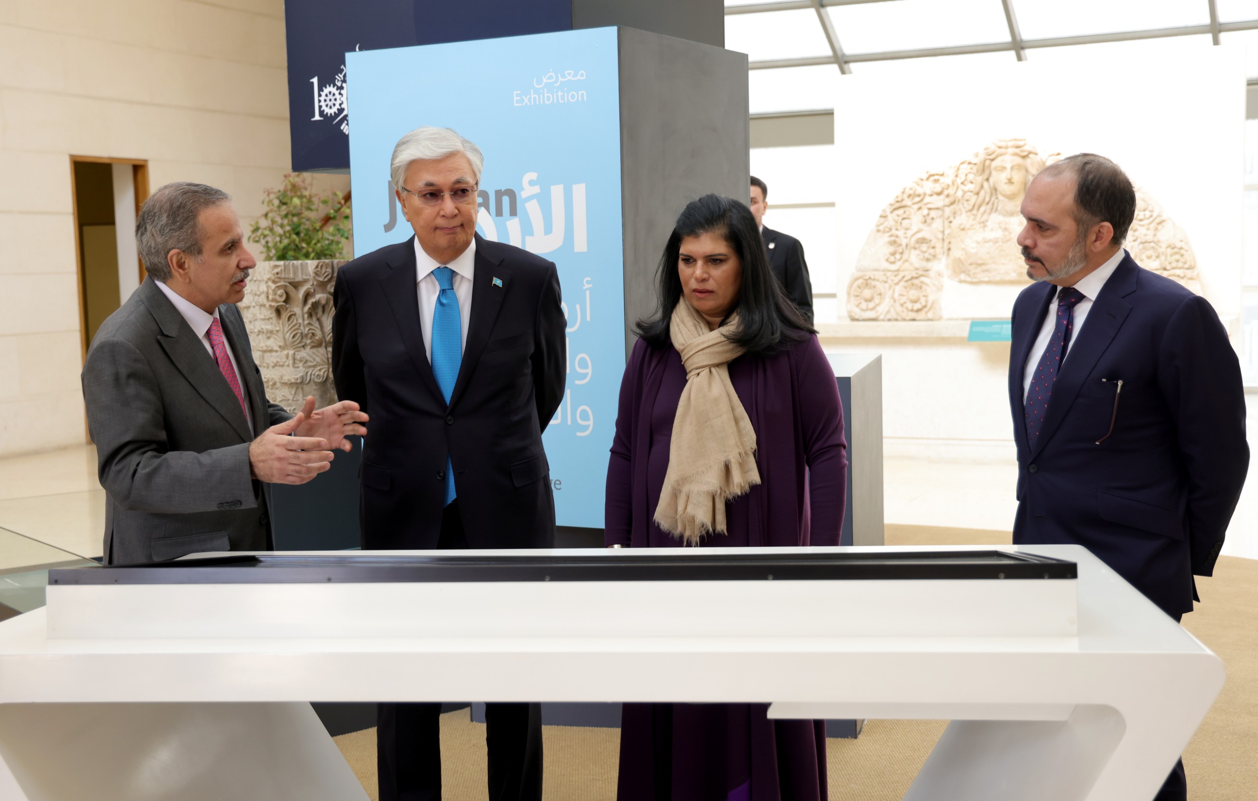 Kazakhstan president visits Jordan Museum in Amman