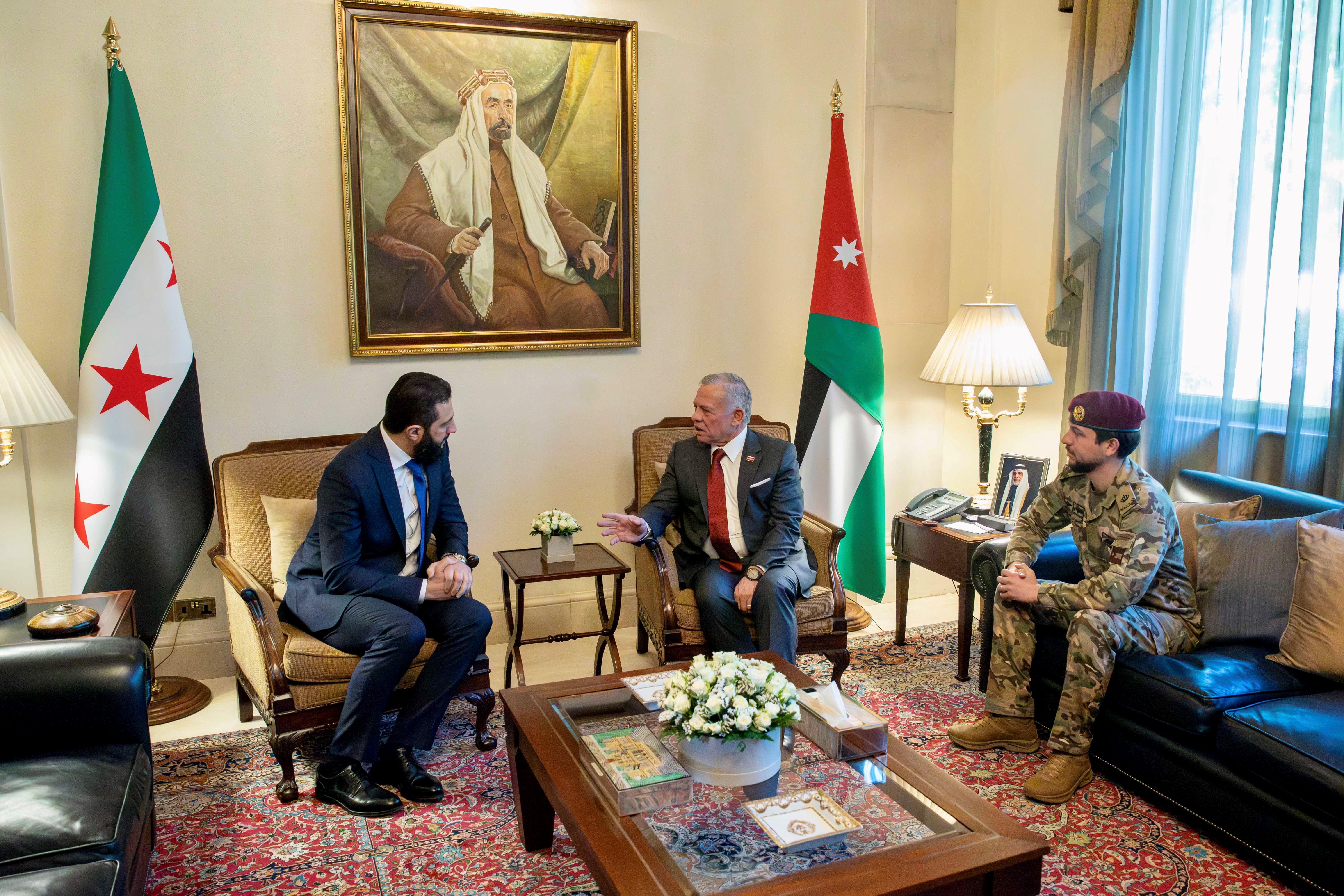 King meets Syria president, reiterates Jordan’s support for rebuilding Syria