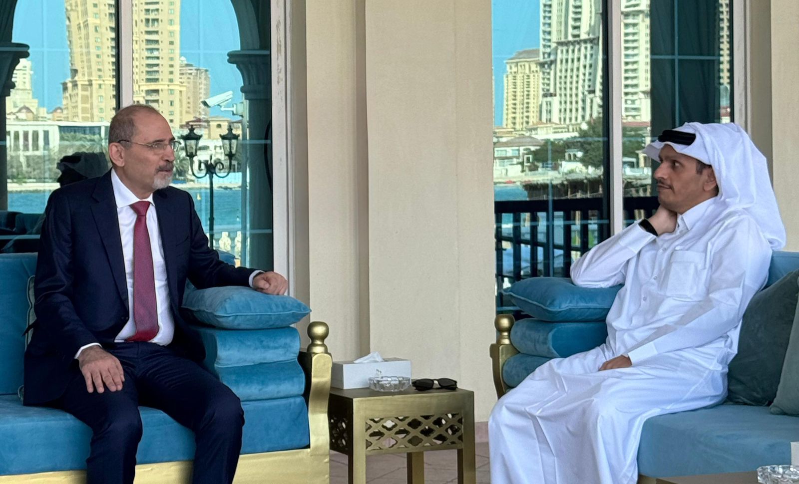 FM, Qatari counterpart meet ahead of talks with US envoy