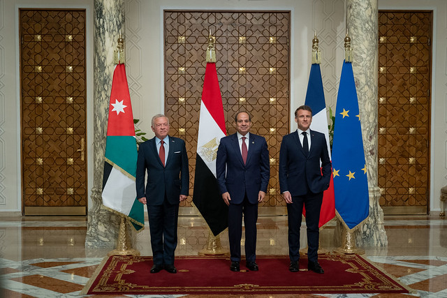 King, presidents of Egypt, France discuss Gaza in call with US president