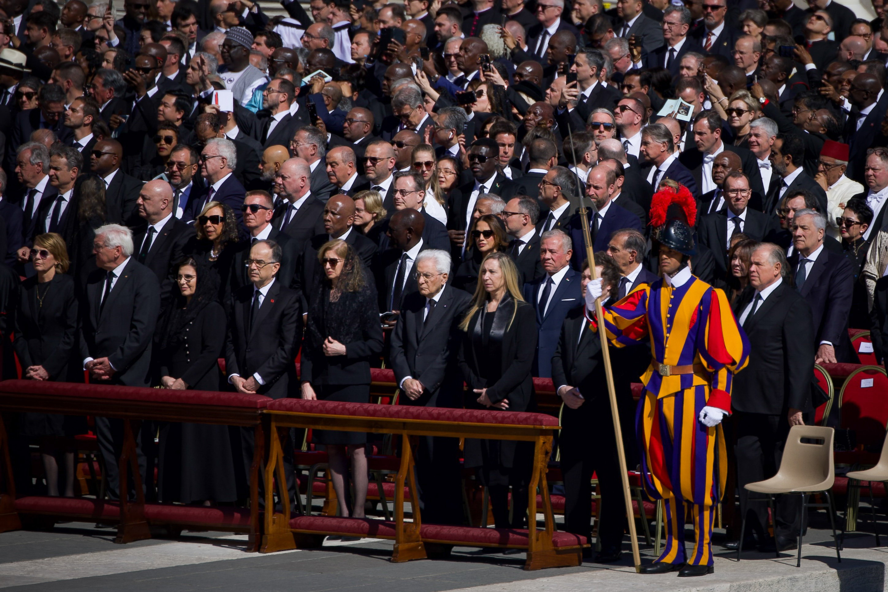 King, Queen attend Pope’s funeral